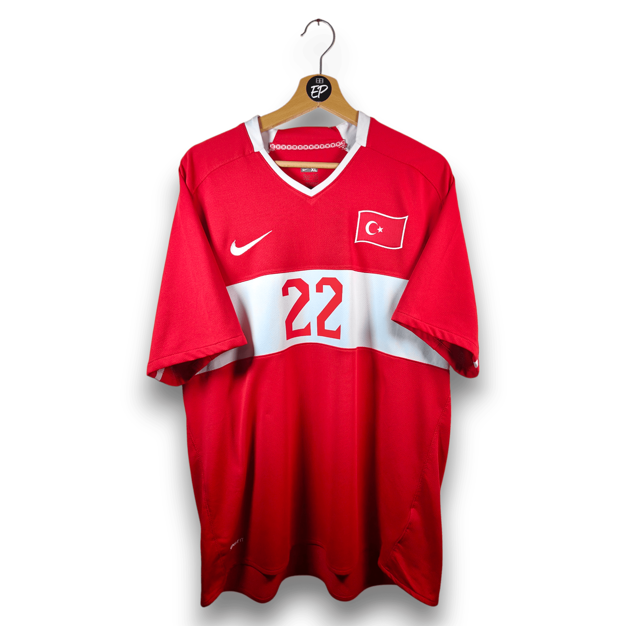 2008 - 09 Turkey Home Shirt Hamit Altintop 22 - 9.5/10 - (XL) - Eternal Pitch
