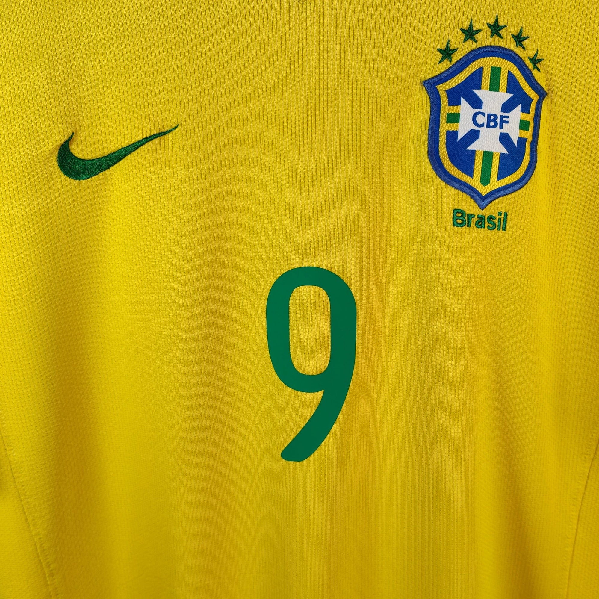 2008 - 10 Brazil Home Shirt Adriano 9 - 8/10 - (L) - Eternal Pitch