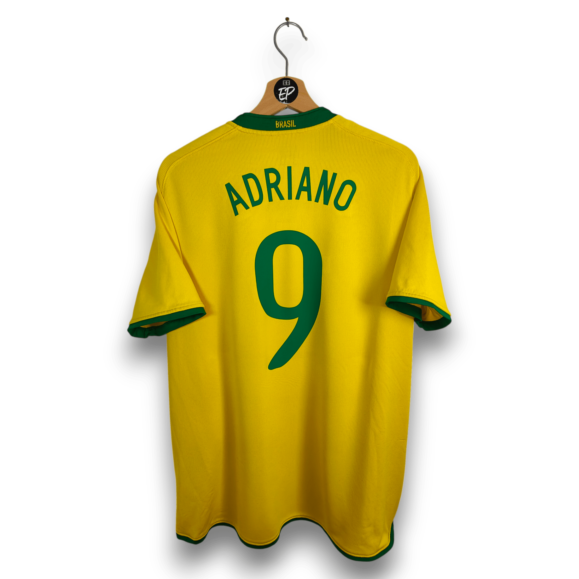 2008 - 10 Brazil Home Shirt Adriano 9 - 8/10 - (L) - Eternal Pitch