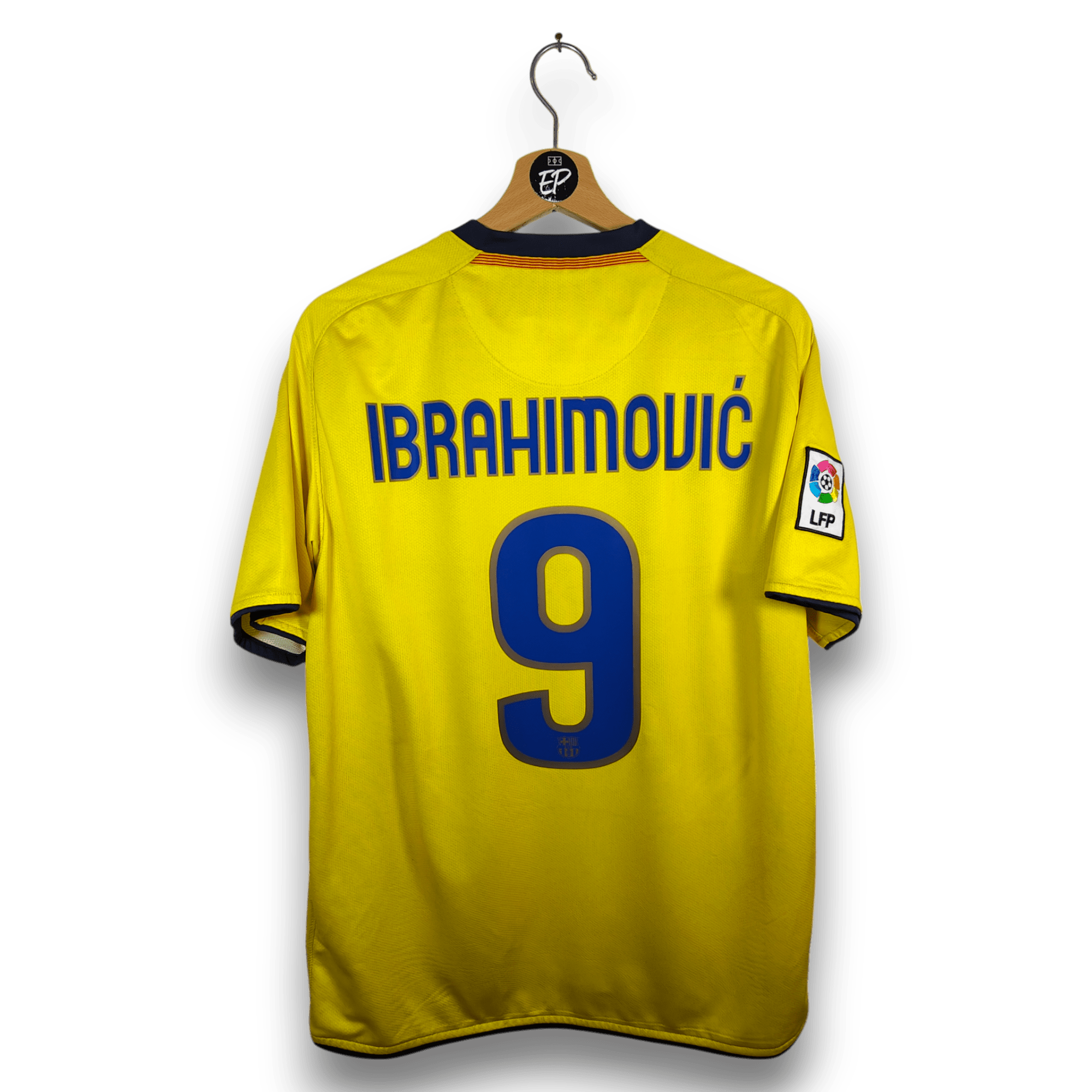 2008 - 10 FC Barcelona Away Shirt Ibrahimovic 9 - 8/10 - (M) - Eternal Pitch