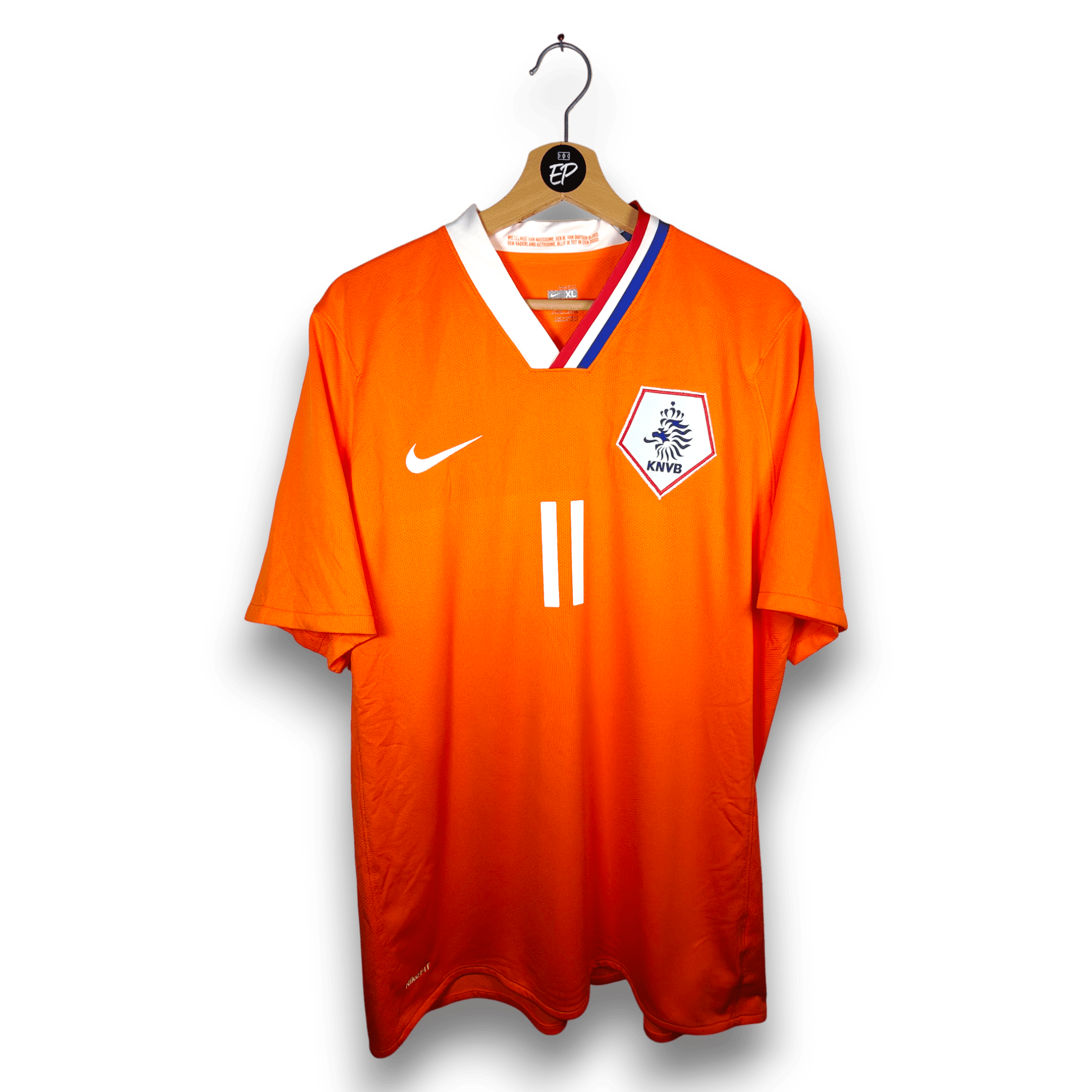 2008 - 10 Netherlands Home Shirt Robben 11 - 9.5/10 - (XL) - Eternal Pitch