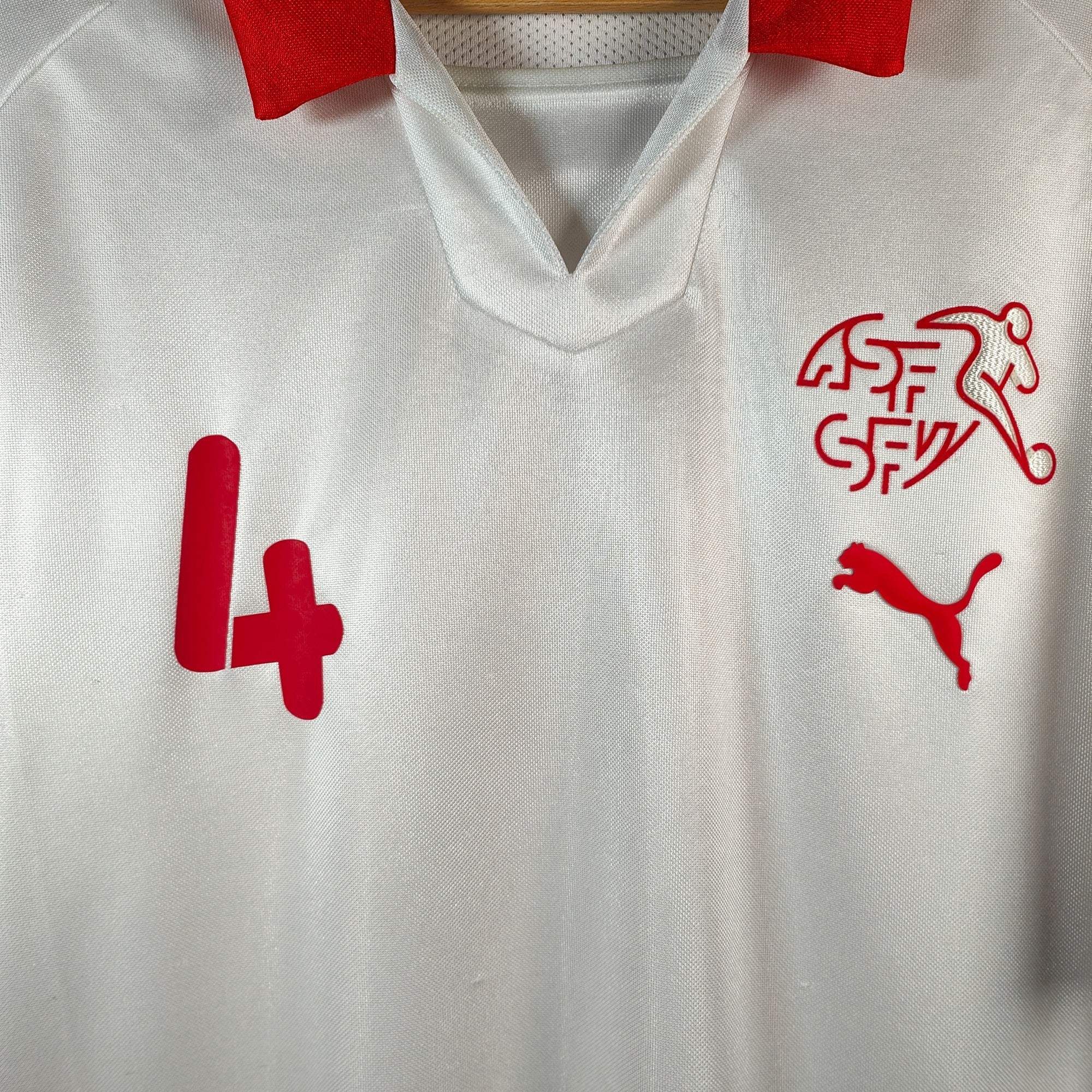 2008 - 10 Switzerland Away Shirt Senderos 4 (L) - Eternal Pitch