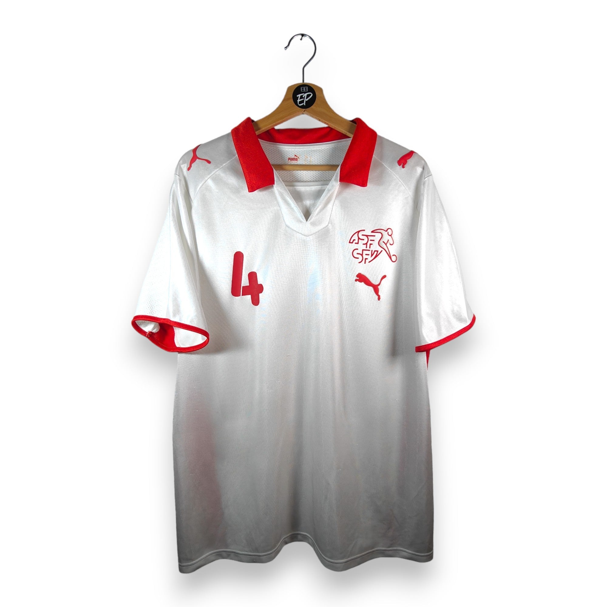 2008 - 10 Switzerland Away Shirt Senderos 4 (L) - Eternal Pitch