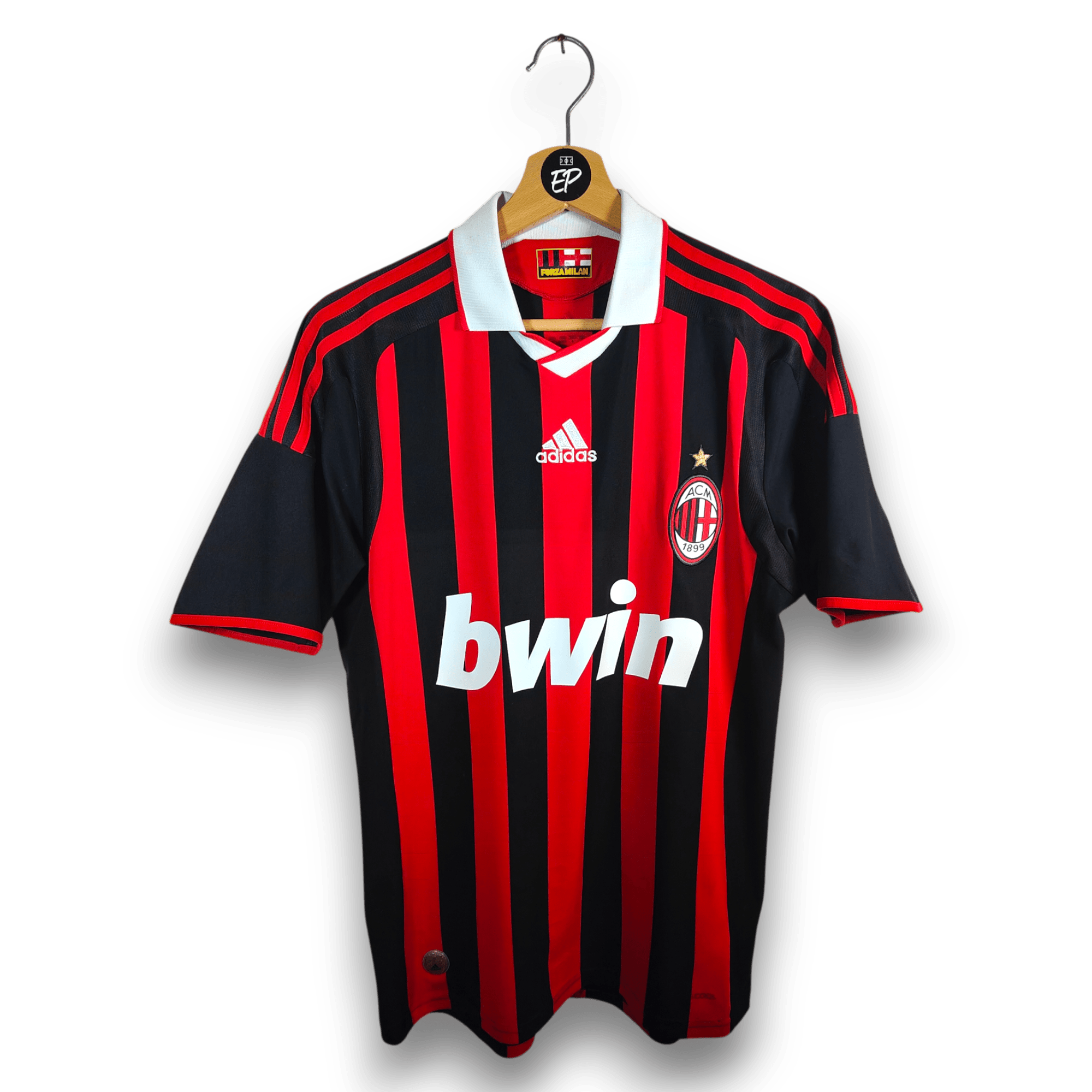 2009 - 10 AC Milan Home Shirt Ronaldinho 80 - 8.5/10 - (S) - Eternal Pitch