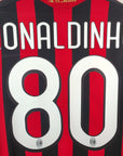 2009 - 10 AC Milan Home Shirt Ronaldinho 80 - 8.5/10 - (S) - Eternal Pitch