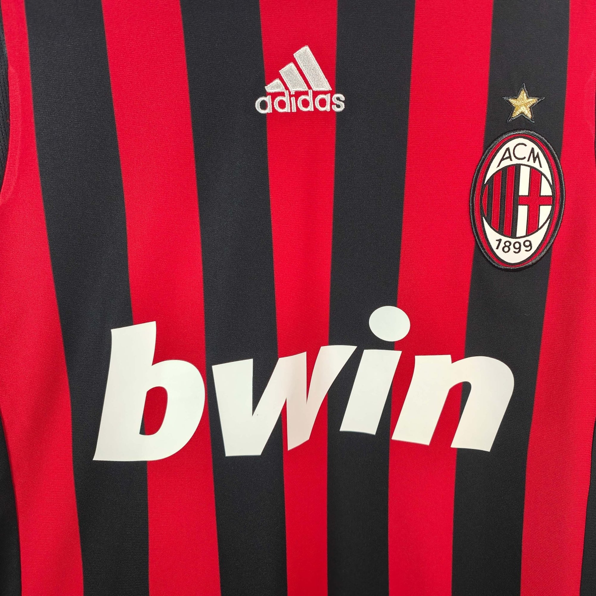 2009 - 10 AC Milan Home Shirt Ronaldinho 80 - 8.5/10 - (S) - Eternal Pitch