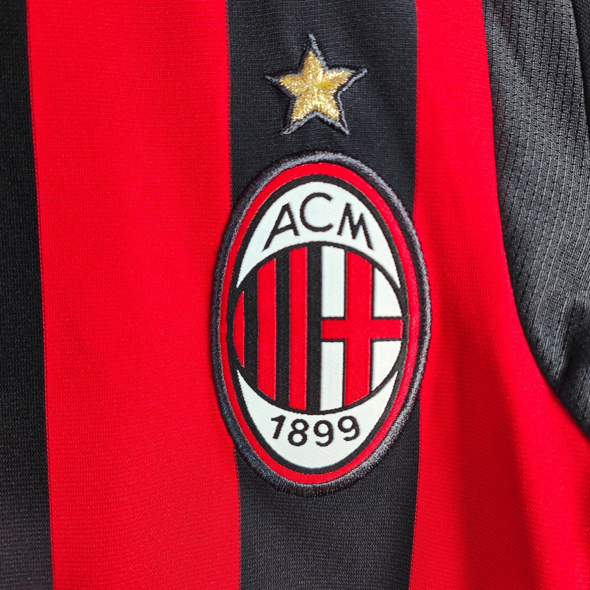 2009 - 10 AC Milan Home Shirt Ronaldinho 80 - 8.5/10 - (S) - Eternal Pitch