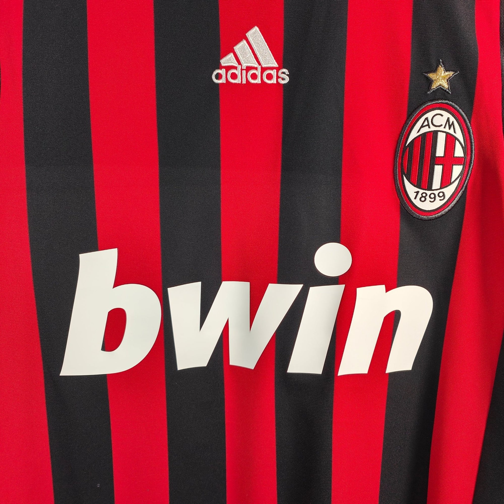 2009 - 10 AC Milan Home Shirt Ronaldinho 80 - 8.5/10 - (S) - Eternal Pitch