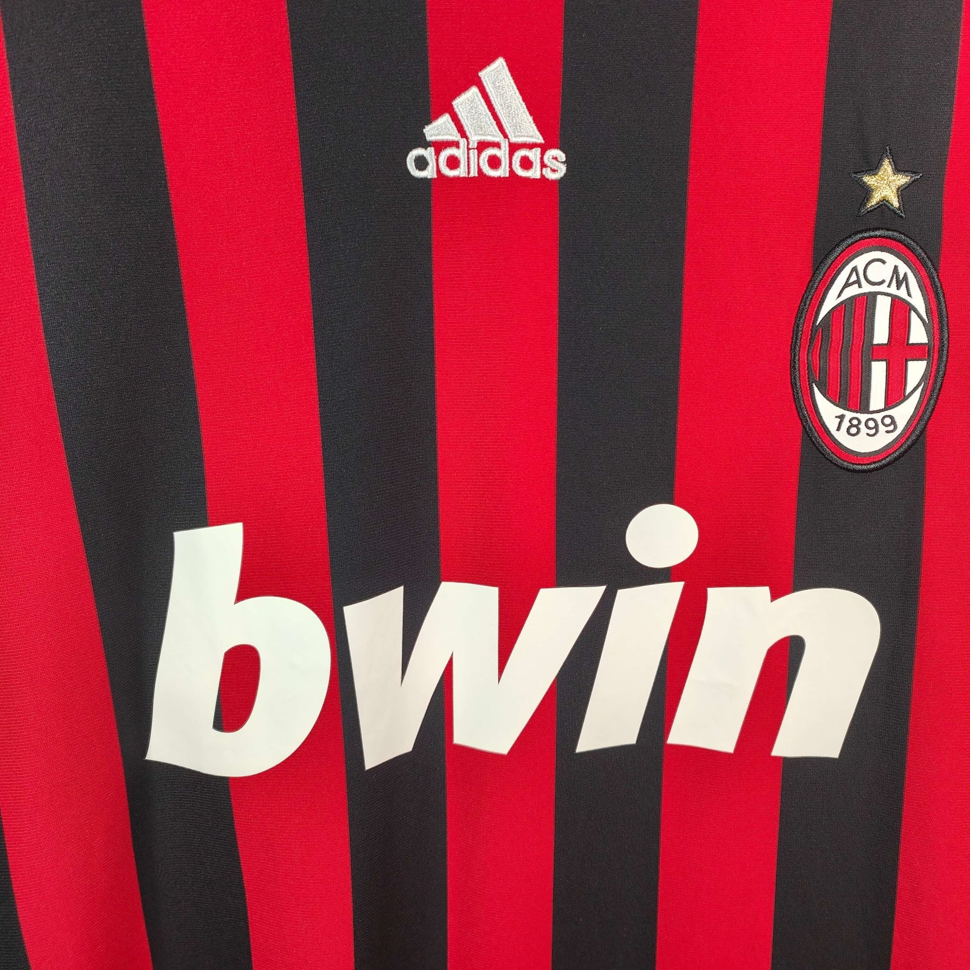 2009 - 10 AC Milan Home Shirt Ronaldinho 80 - 9.5/10 - (L) - Eternal Pitch