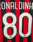 2009 - 10 AC Milan Home Shirt Ronaldinho 80 - 9.5/10 - (L) - Eternal Pitch