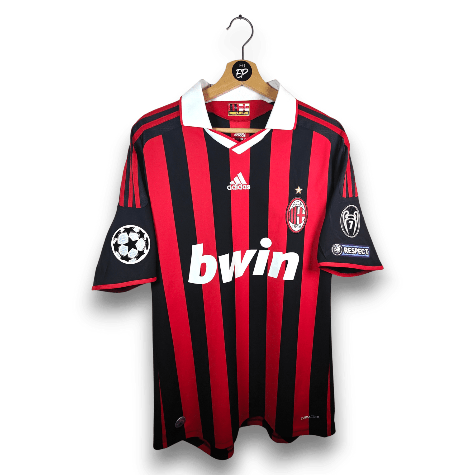 2009 - 10 AC Milan Home Shirt Ronaldinho 80 - 9.5/10 - (L) - Eternal Pitch