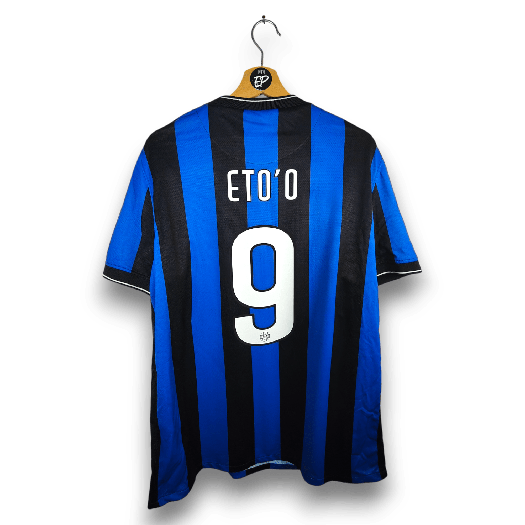 2009 - 10 Inter Milan Home Shirt Eto&#39;o 9 - 9/10 - (L) - Eternal Pitch