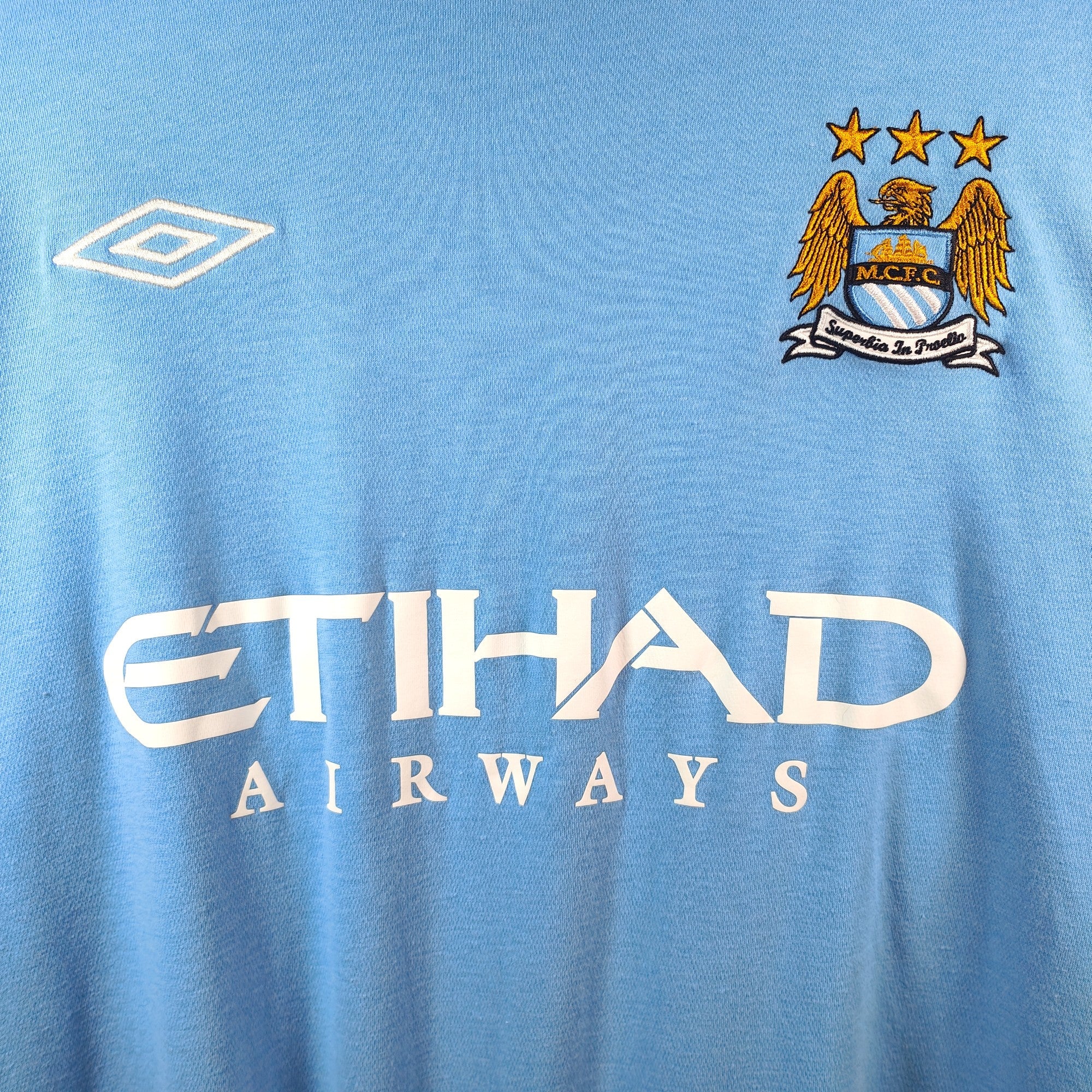 2009 - 10 Manchester City Home Shirt Tevez 32 - 9/10 - (46 XL) - Eternal Pitch