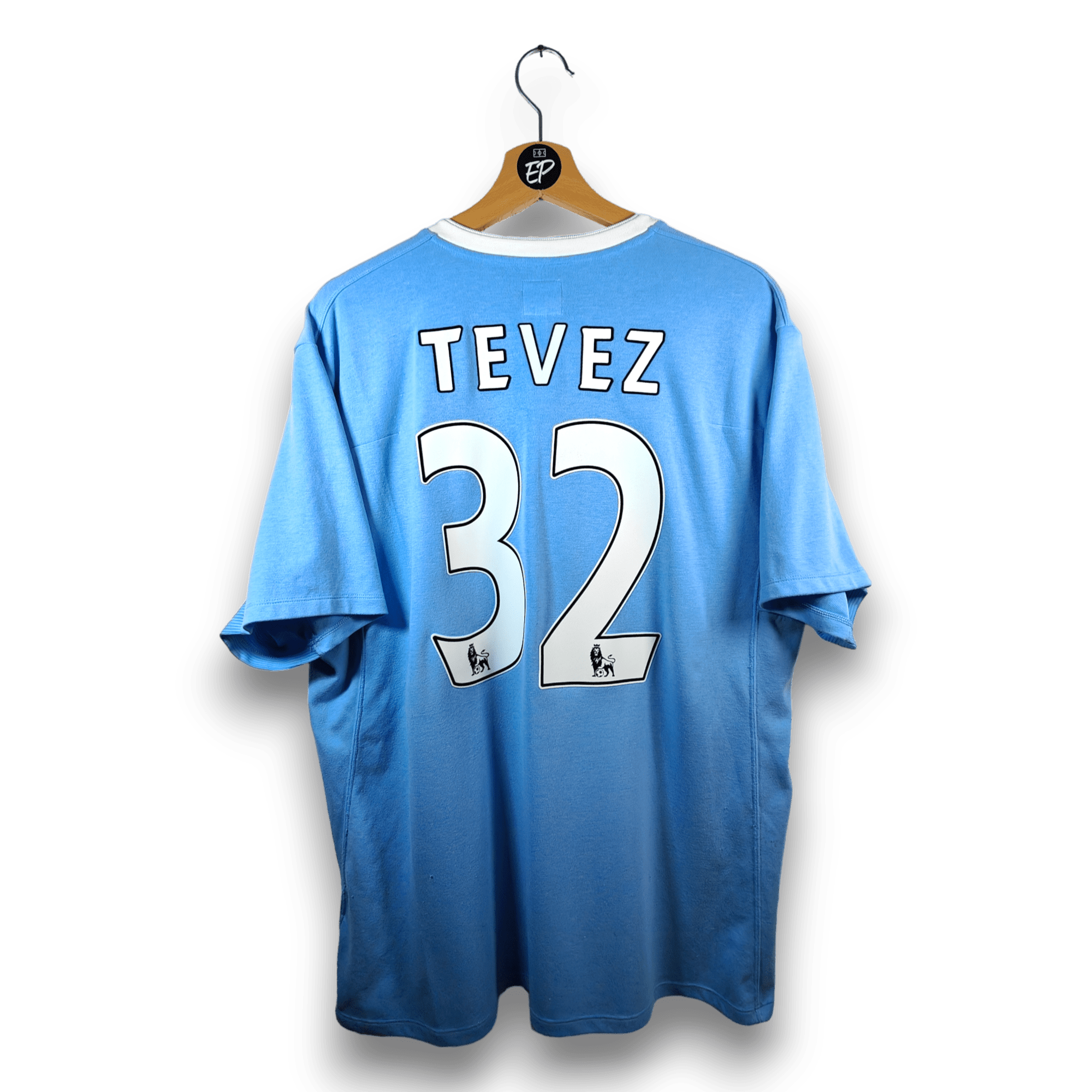 2009 - 10 Manchester City Home Shirt Tevez 32 - 9/10 - (46 XL) - Eternal Pitch