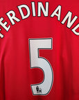 2009 - 10 Manchester United Home Shirt Ferdinand 5 (XL) - Eternal Pitch