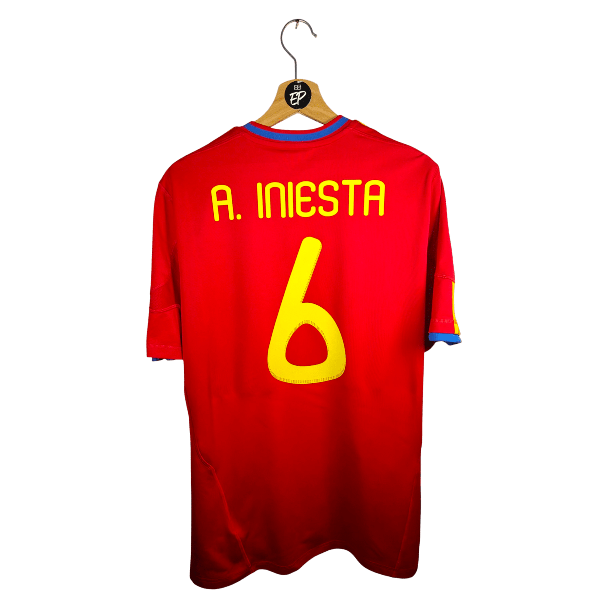 2009 - 10 Spain Home Shirt Iniesta 6 - 9/10 - (M) - Eternal Pitch