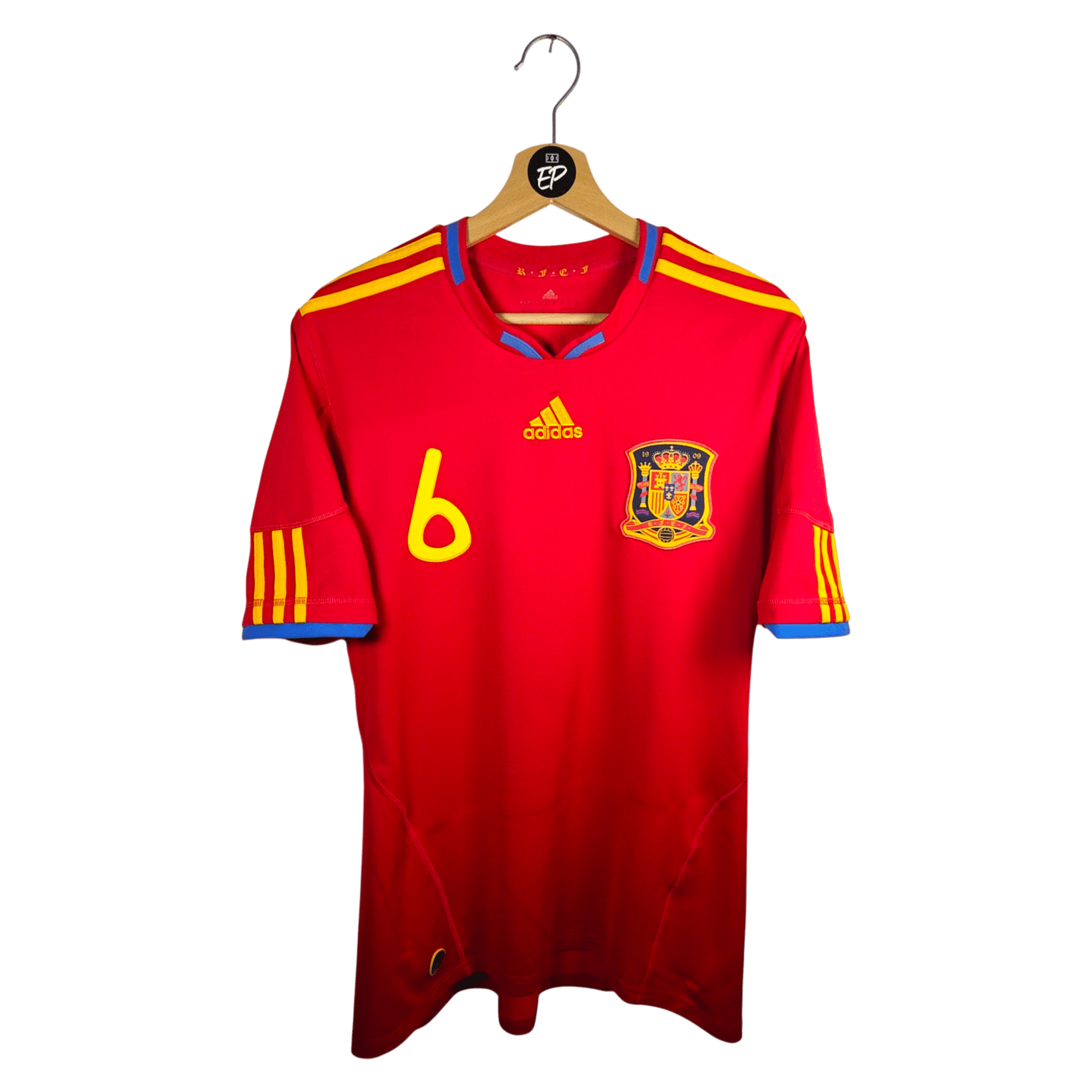 2009 - 10 Spain Home Shirt Iniesta 6 - 9/10 - (M) - Eternal Pitch