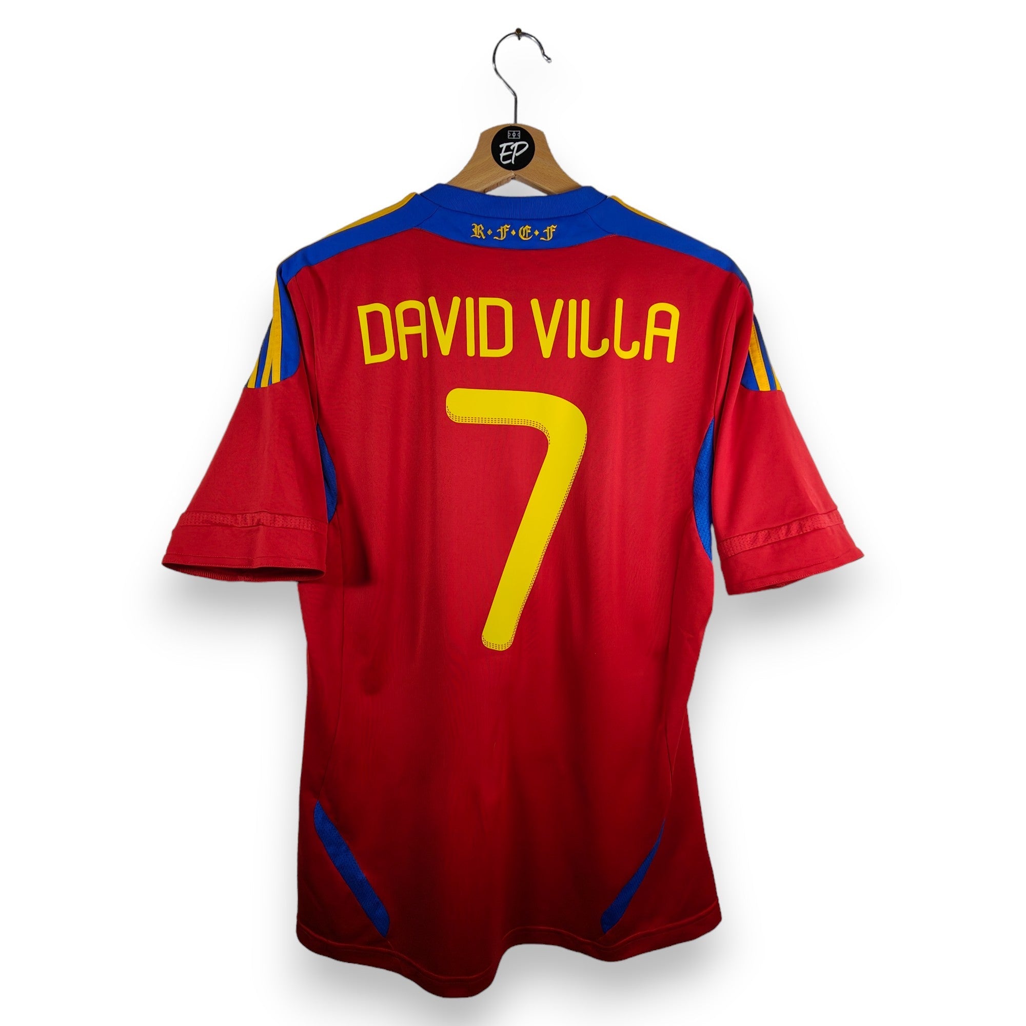 2009 - 10 Spain Home Shirt Villa 7 (M) - Eternal Pitch