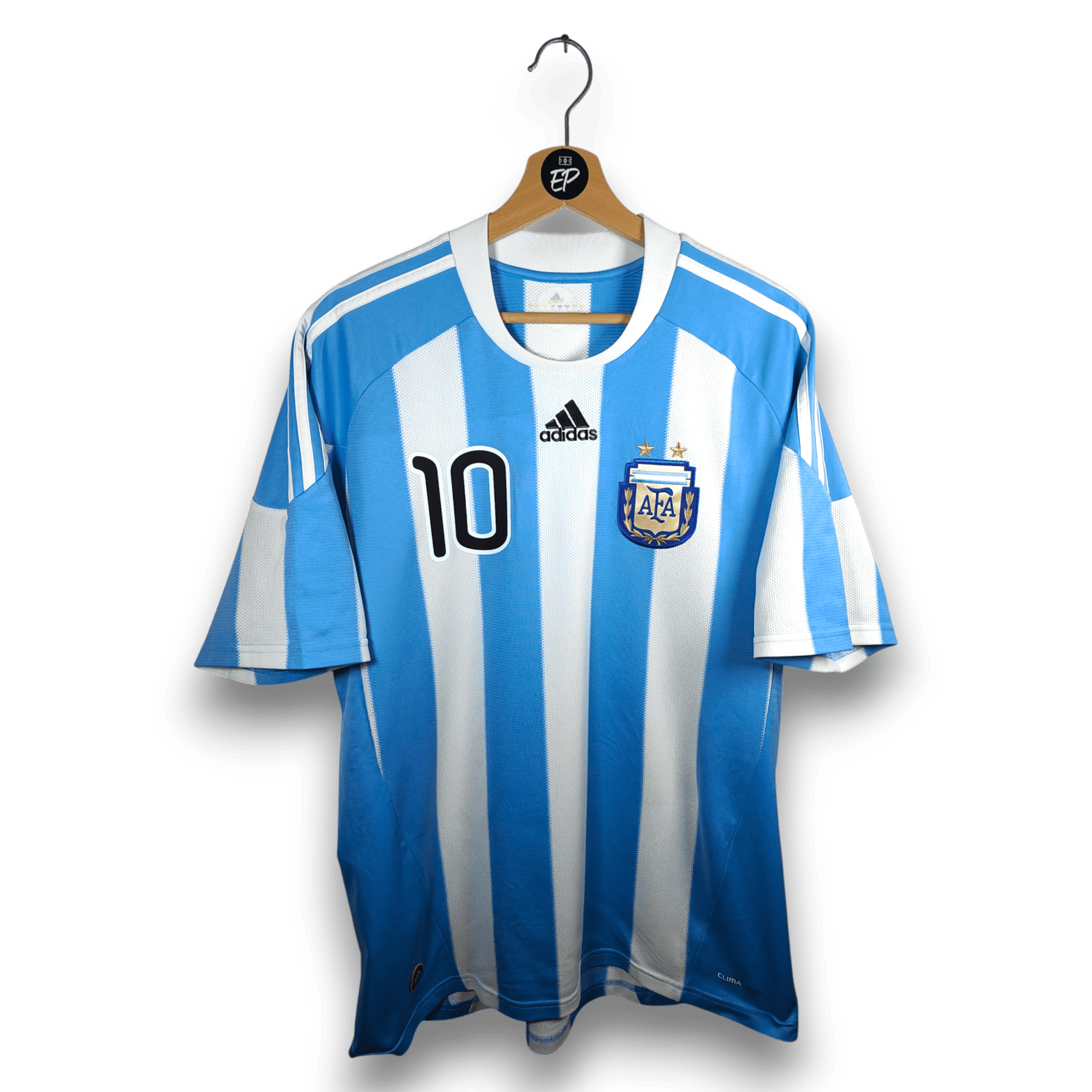 2010 - 11 Argentina Home Shirt Messi 10 - 9/10 - (L) - Eternal Pitch