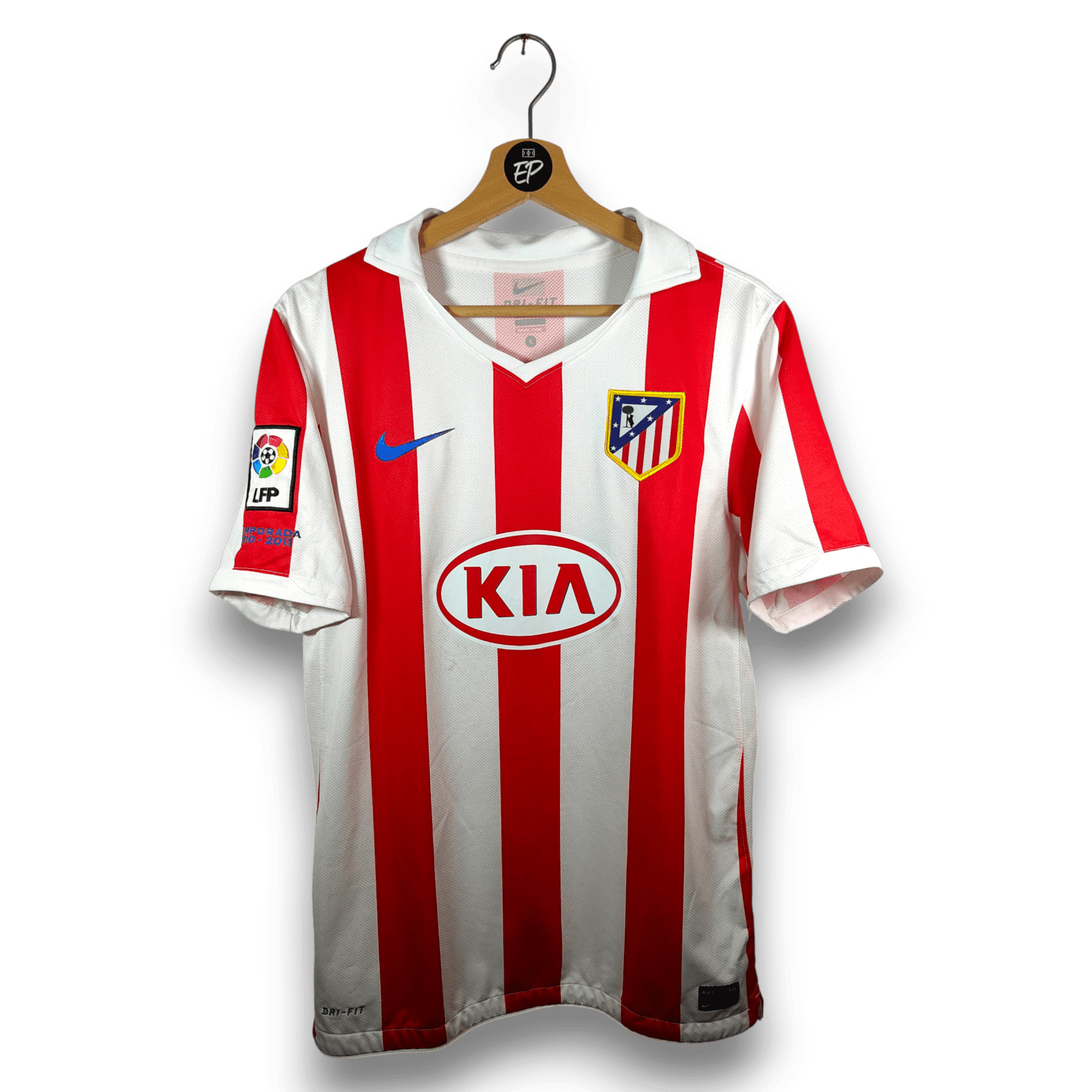 2010 - 11 Atletico Madrid Home Shirt Kun Agüero 10 - 9/10 - (S) - Eternal Pitch