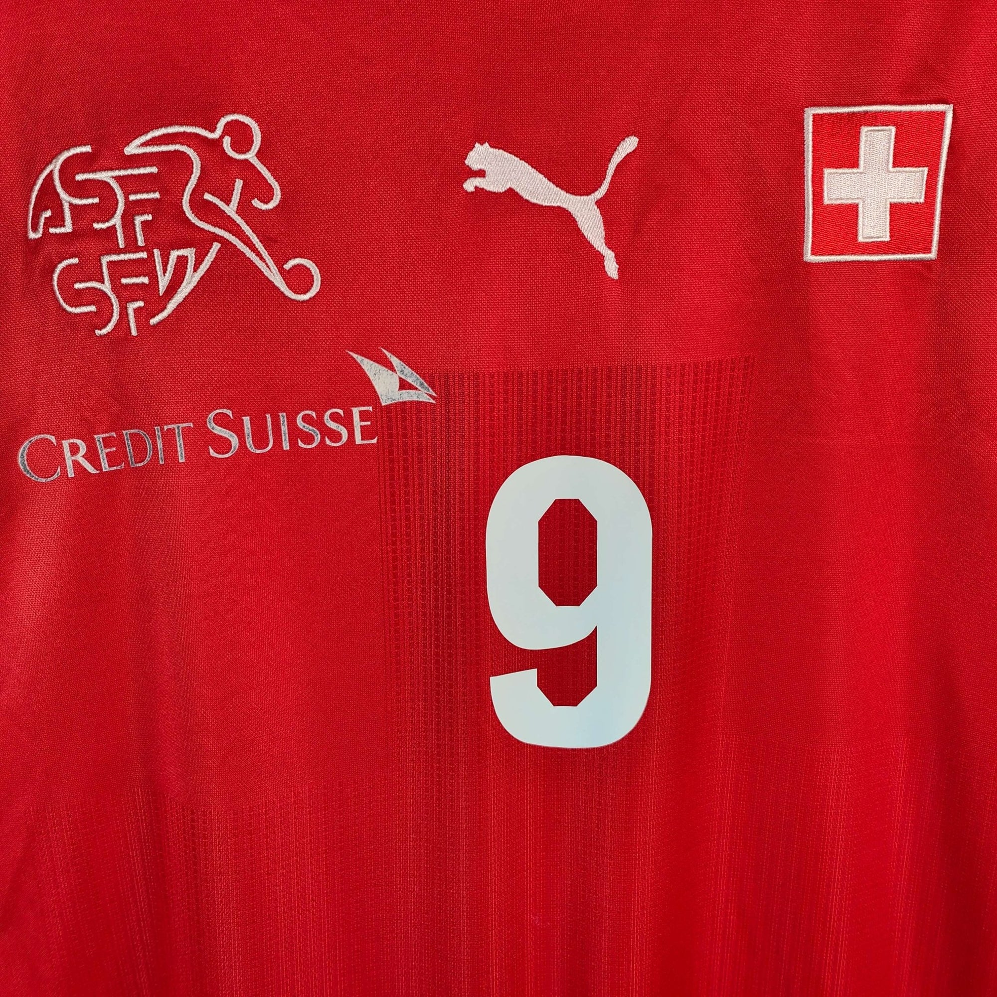 2010 - 11 Switzerland Home Shirt Frei 9 - 9/10 - (XL) - Eternal Pitch