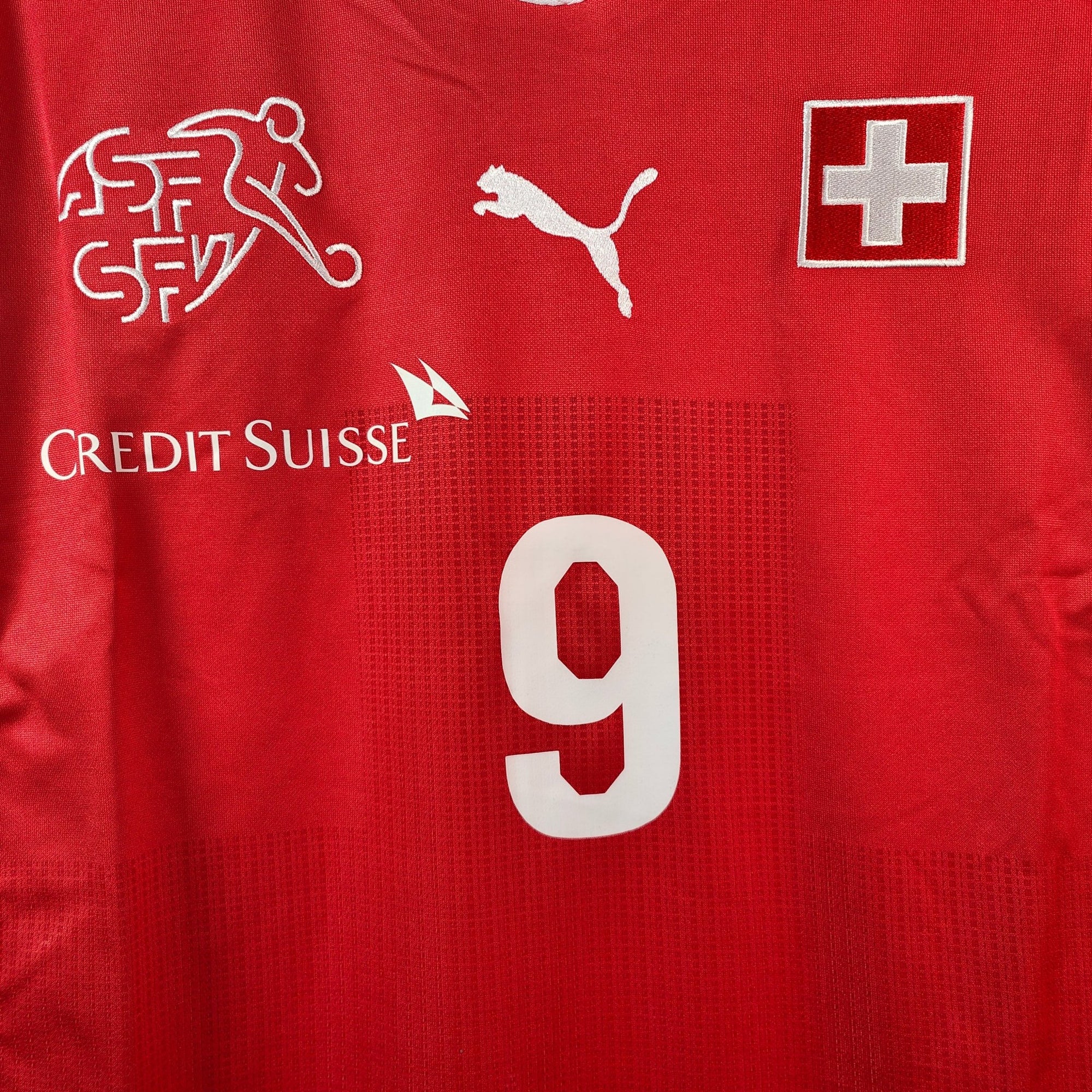 2010 - 11 Switzerland Home Shirt Frei 9 - BNWT - 9.5 - (M) - Eternal Pitch