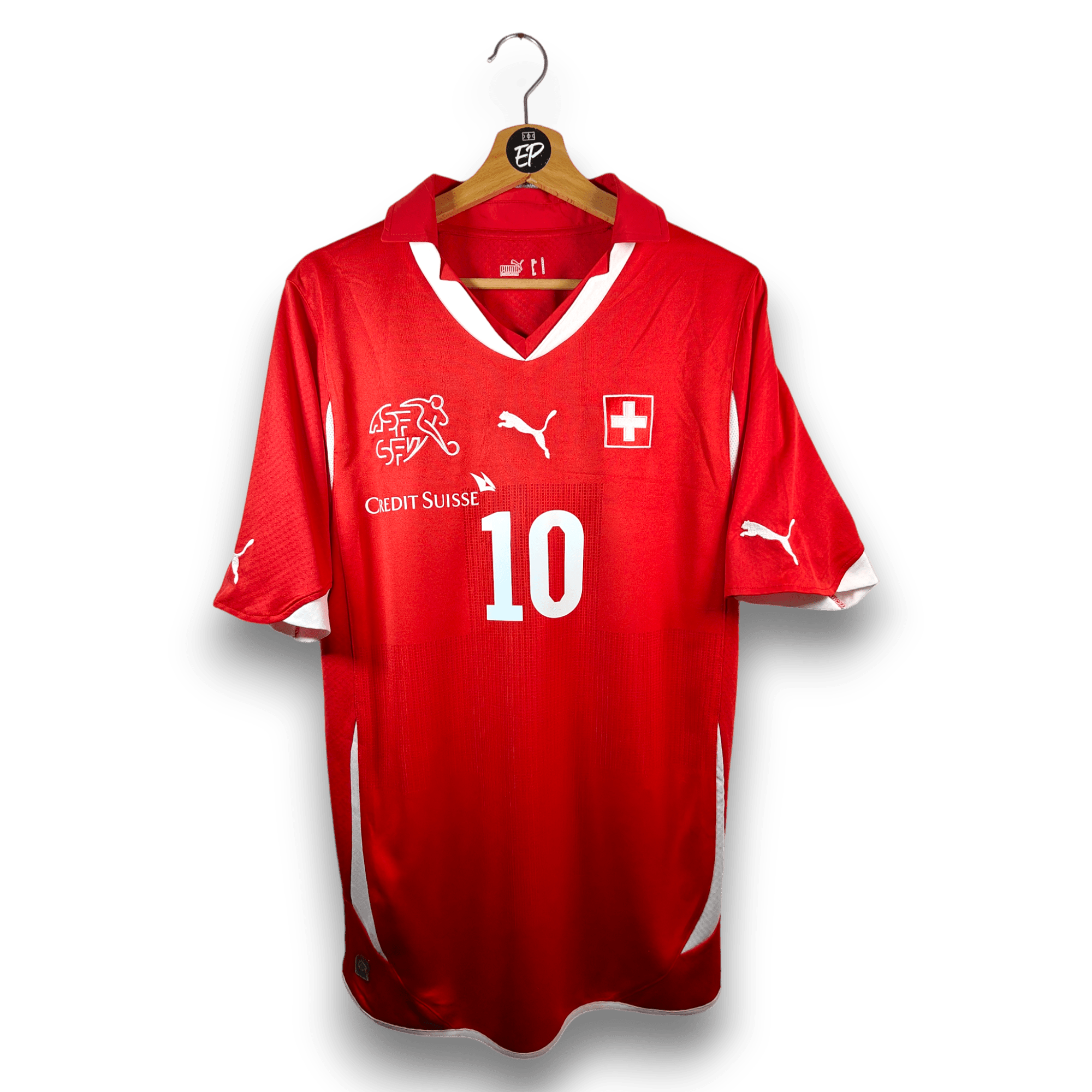 2010 - 11 Switzerland Home Shirt Nkufo 10 - 9.5/10 - (M) - Eternal Pitch