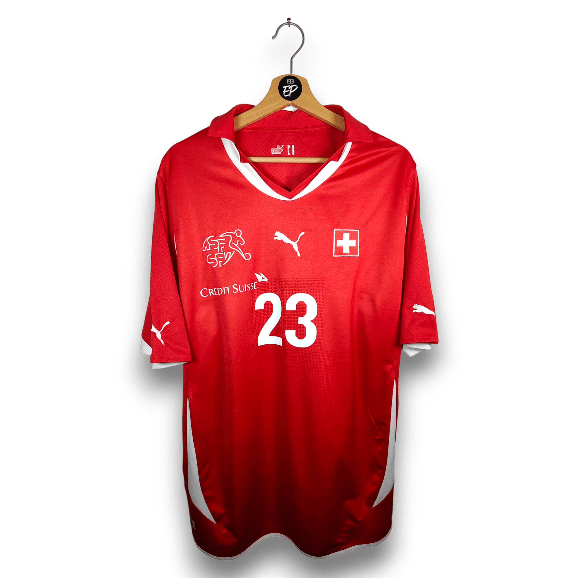 2010 - 11 Switzerland Home Shirt Shaqiri 23 - 9/10 - (XL) - Eternal Pitch