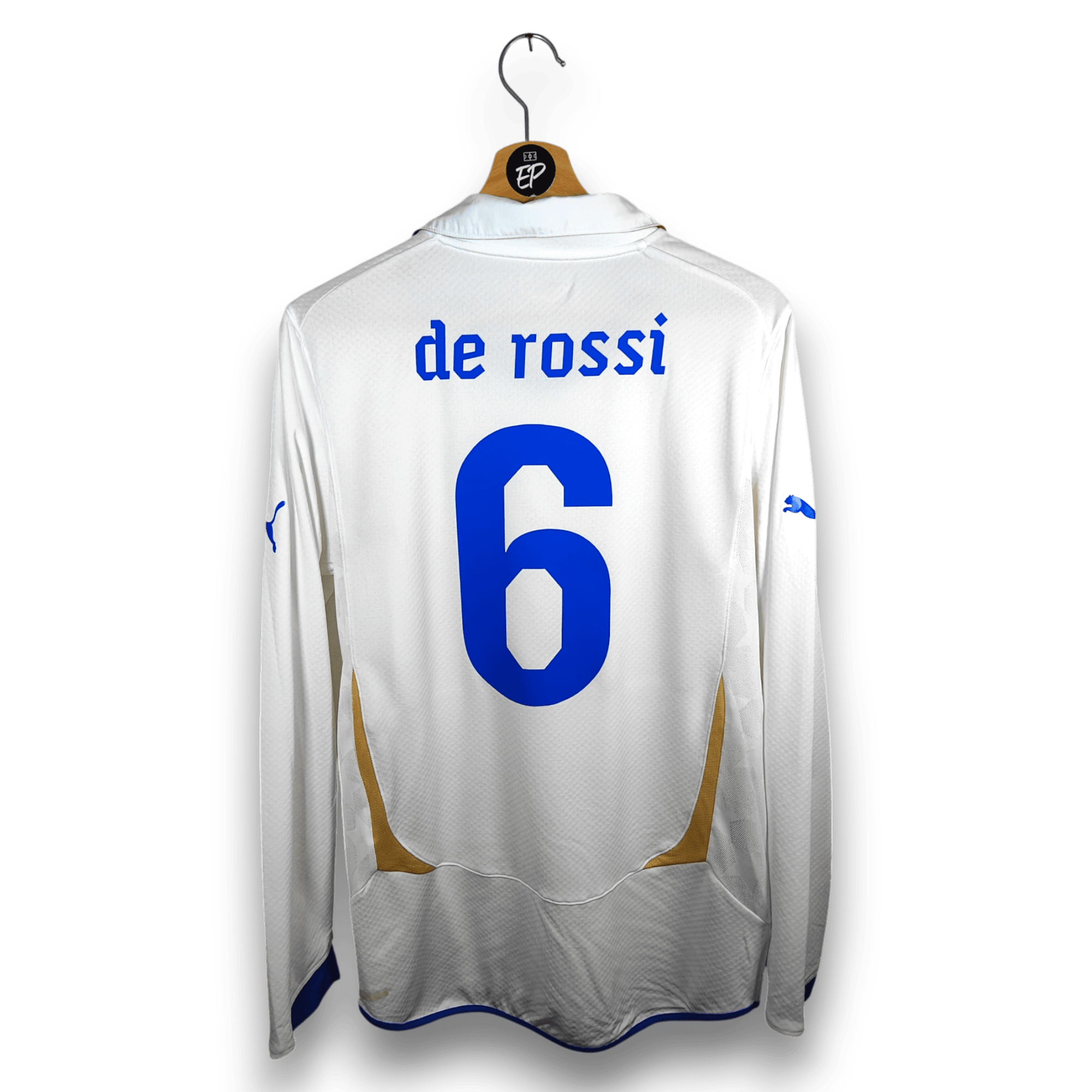 2010 - 12 Italy Away Shirt LS De Rossi 6 - 8.5/10 - (S) - Eternal Pitch