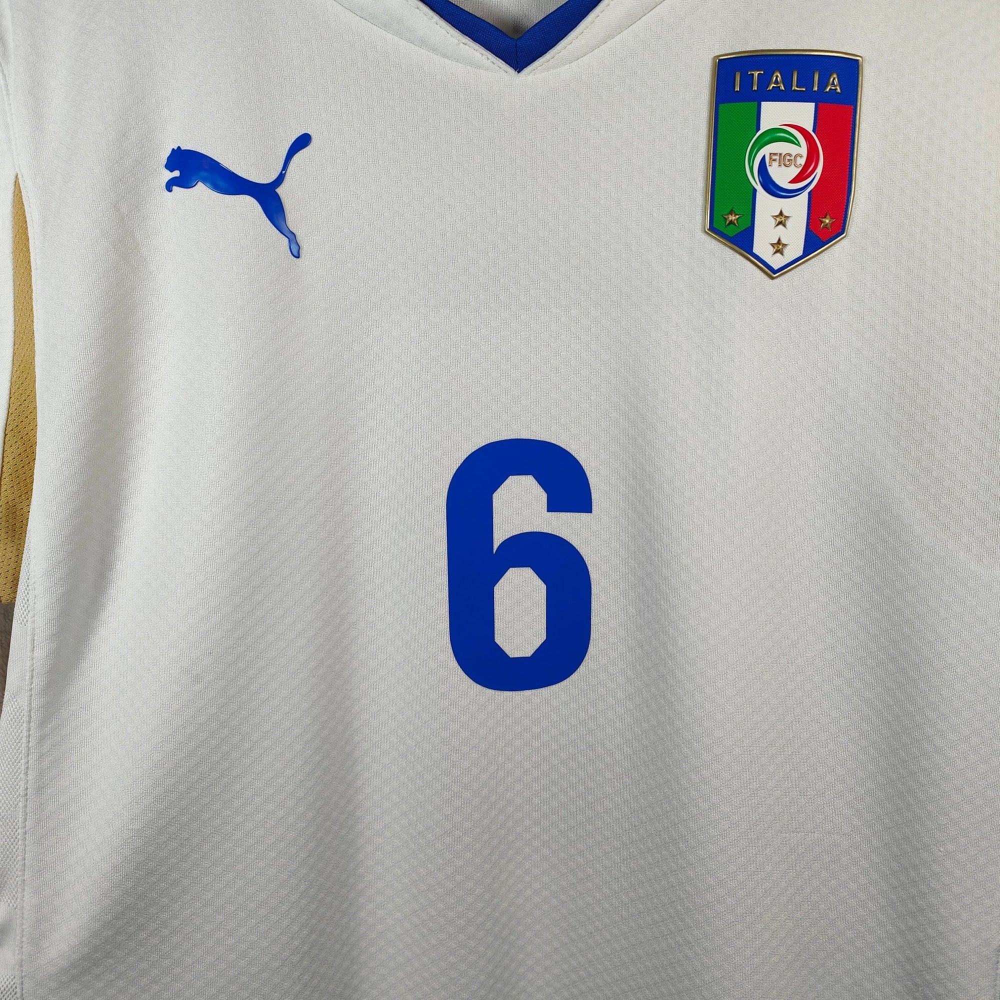 2010 - 12 Italy Away Shirt LS De Rossi 6 - 8.5/10 - (S) - Eternal Pitch