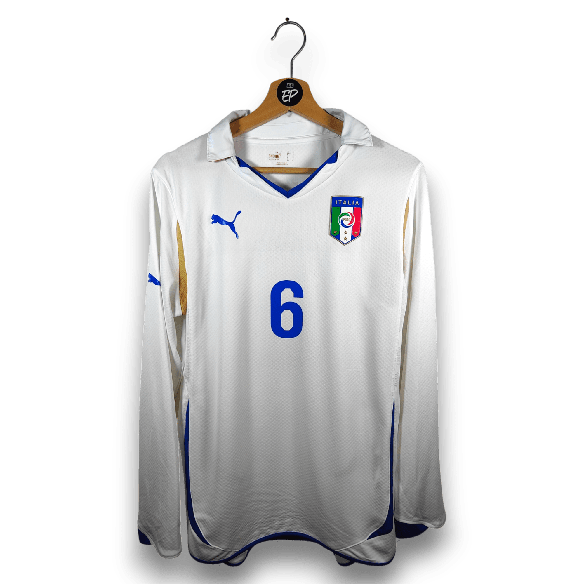 2010 - 12 Italy Away Shirt LS De Rossi 6 - 8.5/10 - (S) - Eternal Pitch