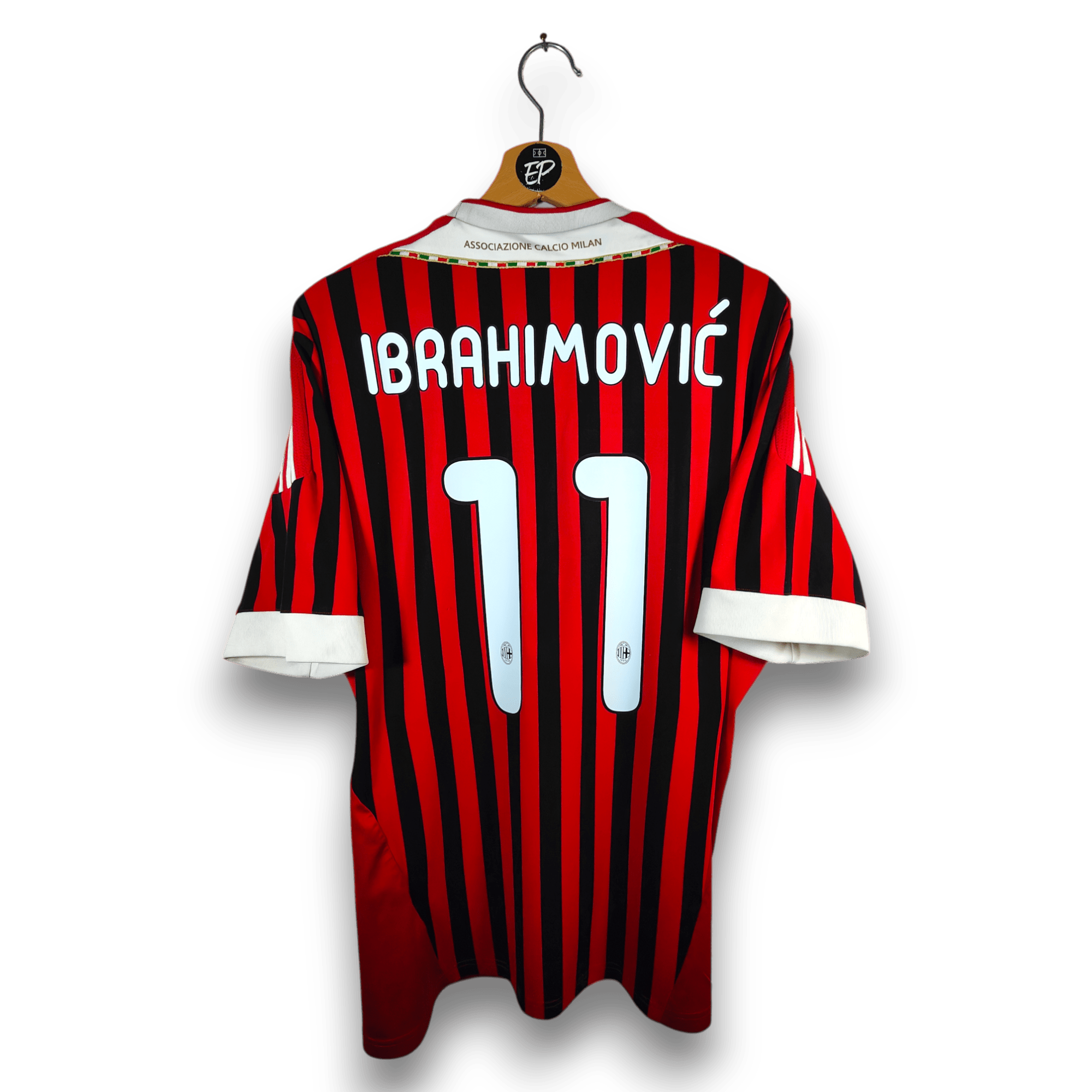 2011 - 12 AC Milan Home Shirt Ibrahimovic 11 - 9/10 - (XL) - Eternal Pitch