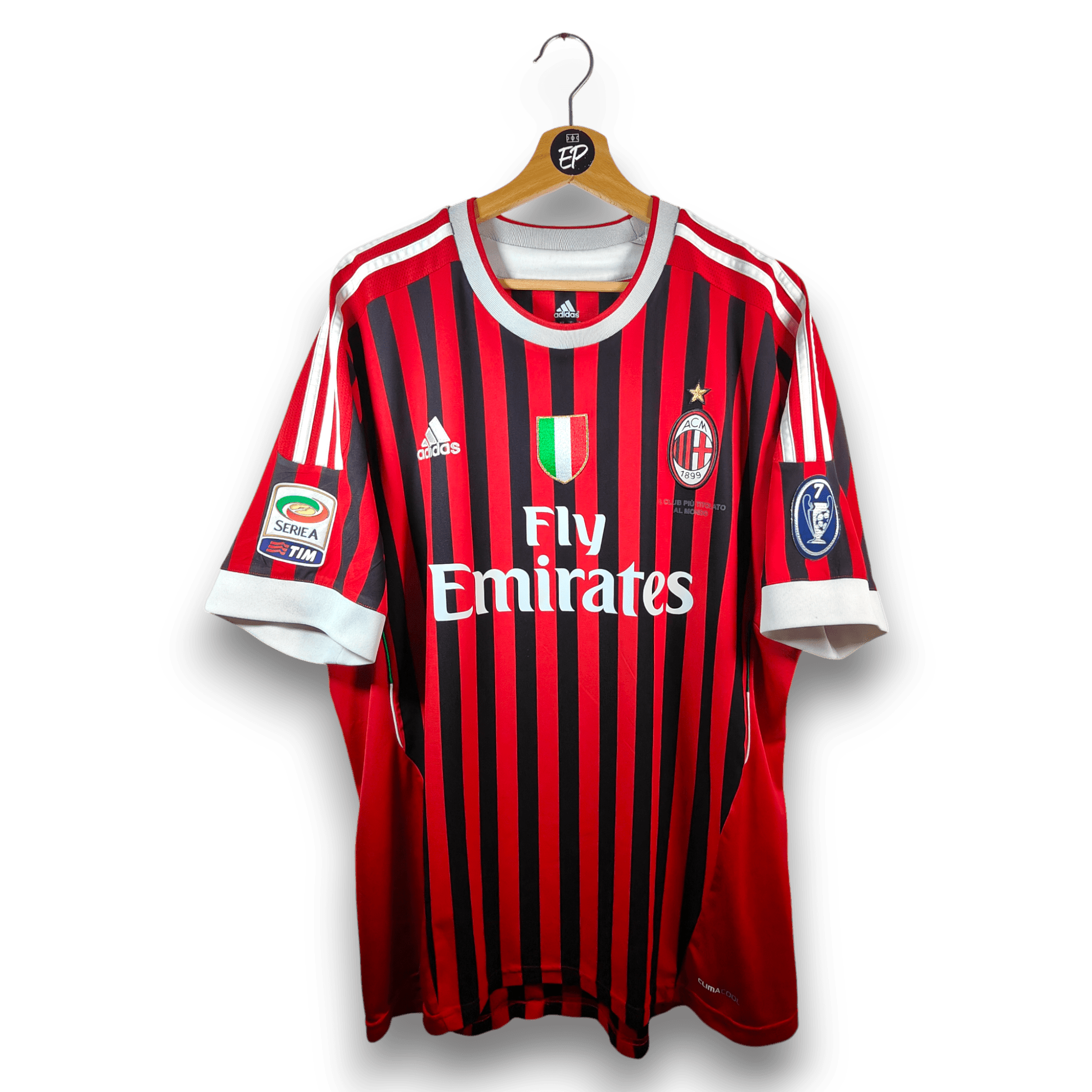 2011 - 12 AC Milan Home Shirt Prince 27 (XL) - Eternal Pitch