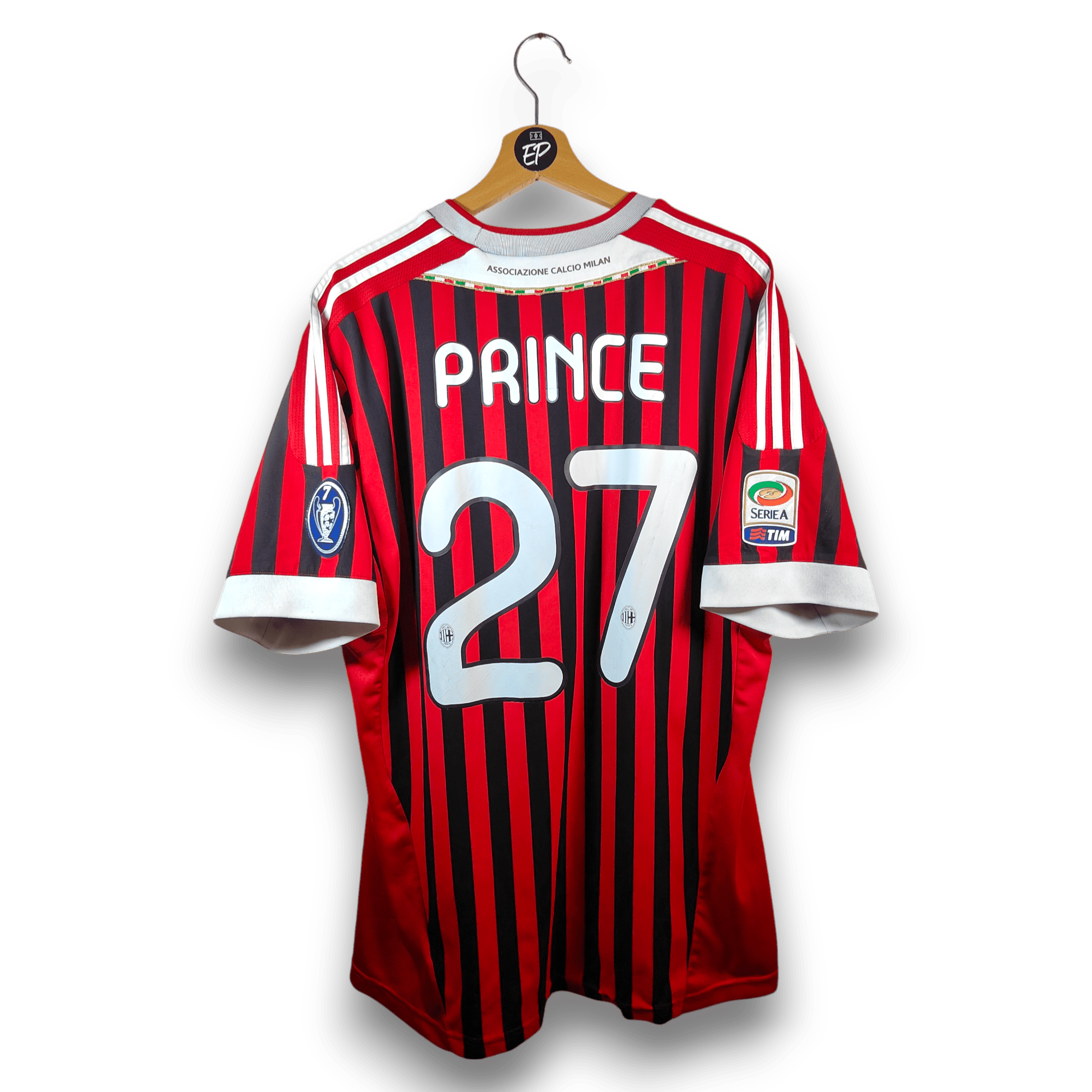 2011 - 12 AC Milan Home Shirt Prince 27 (XL) - Eternal Pitch