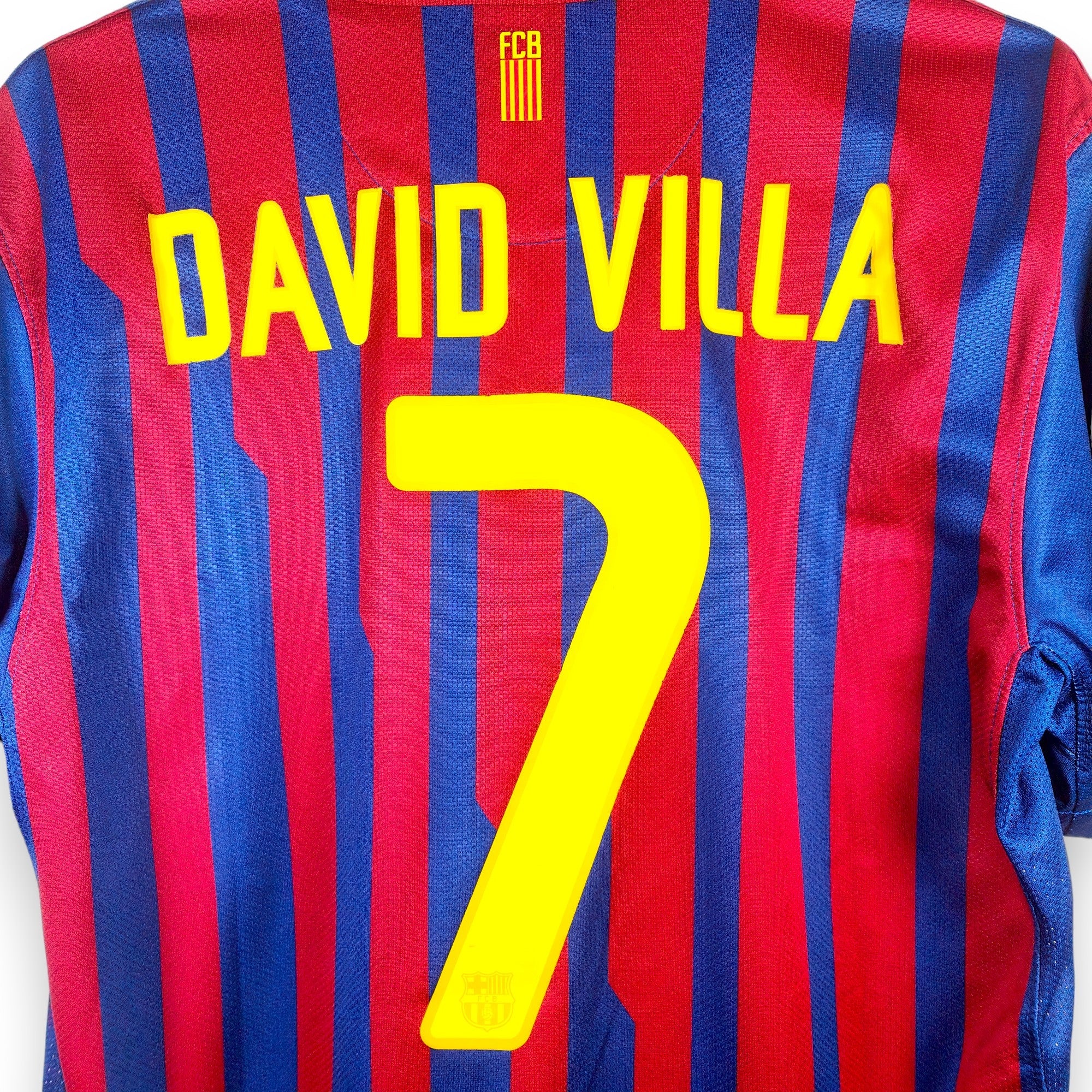 2011 - 12 FC Barcelona Home Shirt Villa 7 - 8.5/10 - (M) - Eternal Pitch