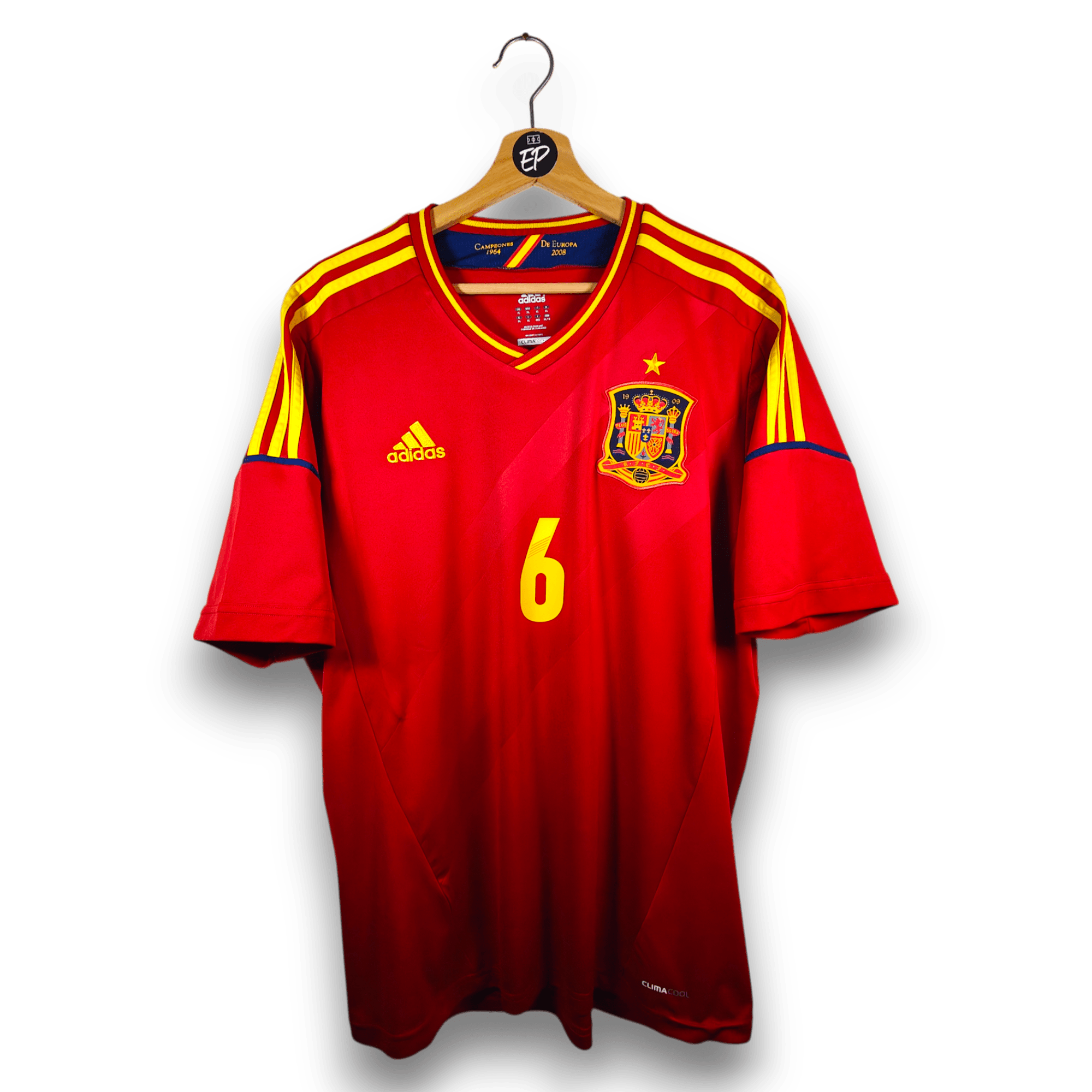 2011 - 12 Spain Home Shirt Iniesta 6 - 9/10 - (XL) - Eternal Pitch