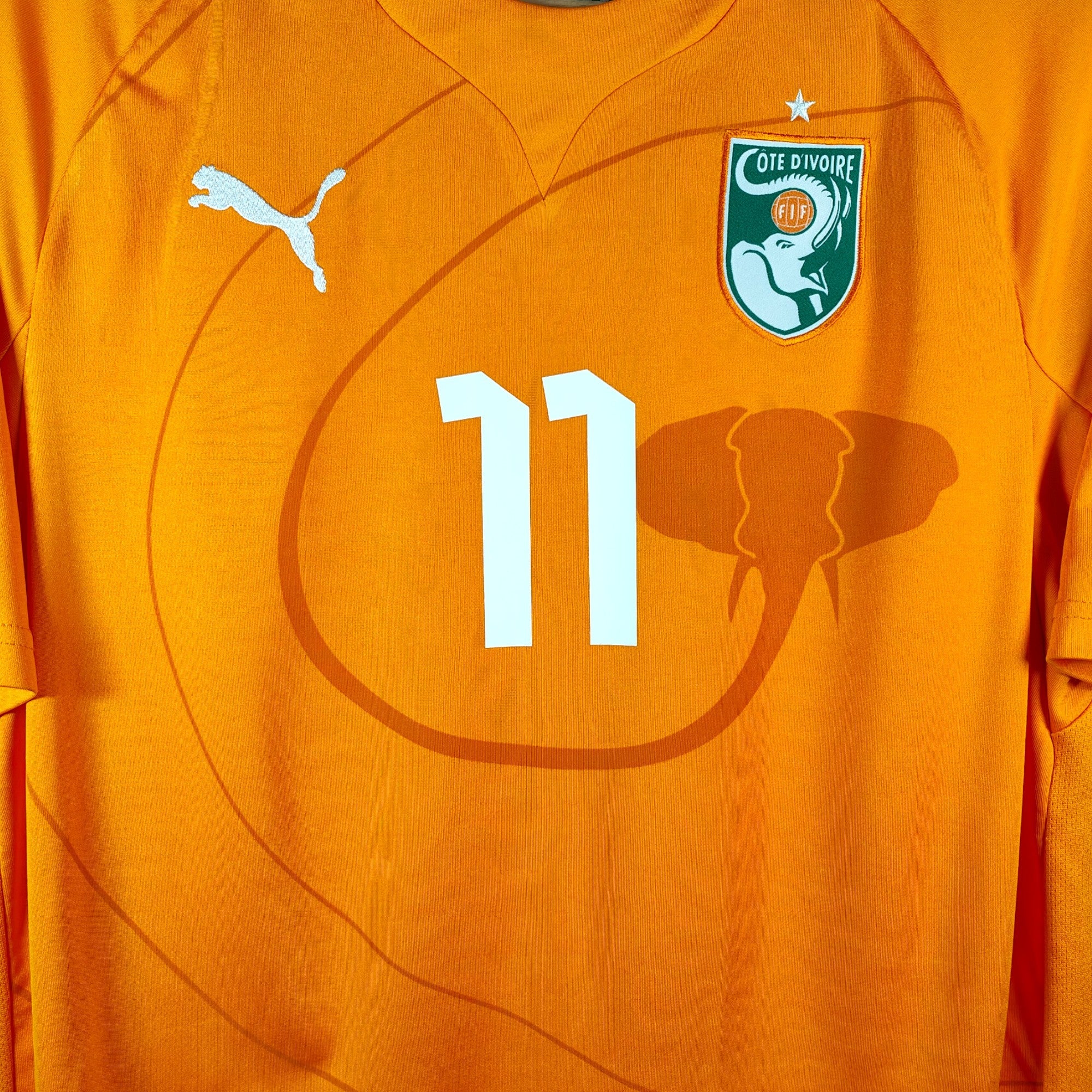 2011 - 13 Ivory Coast Home Shirt Drogba 11 (M) - Eternal Pitch