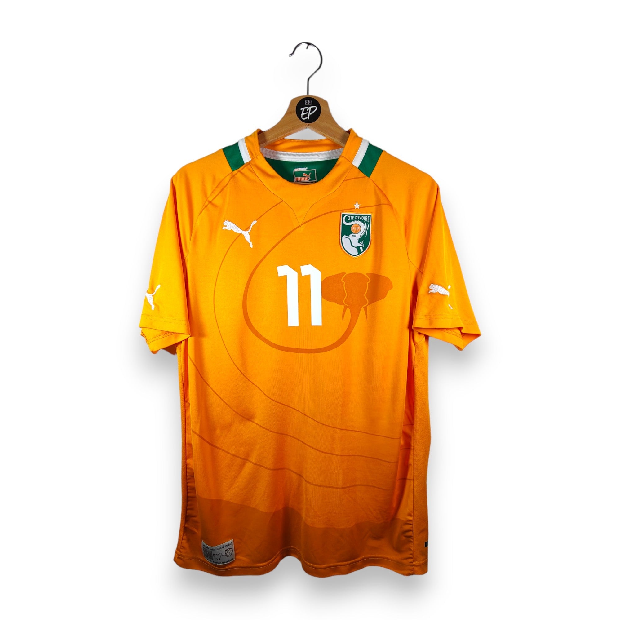 2011 - 13 Ivory Coast Home Shirt Drogba 11 (M) - Eternal Pitch