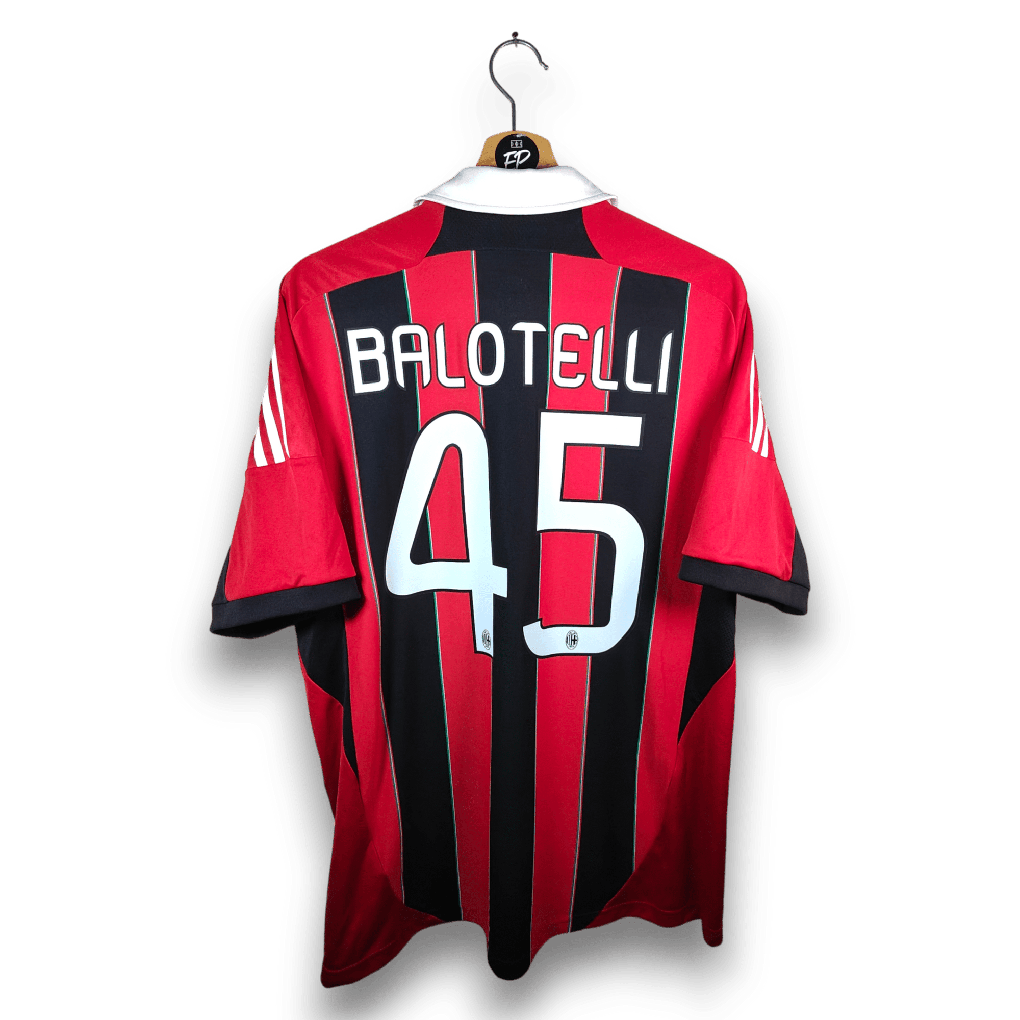 2012 - 13 AC Milan Home Shirt Balotelli 45 - 8/10 - (XL) - Eternal Pitch