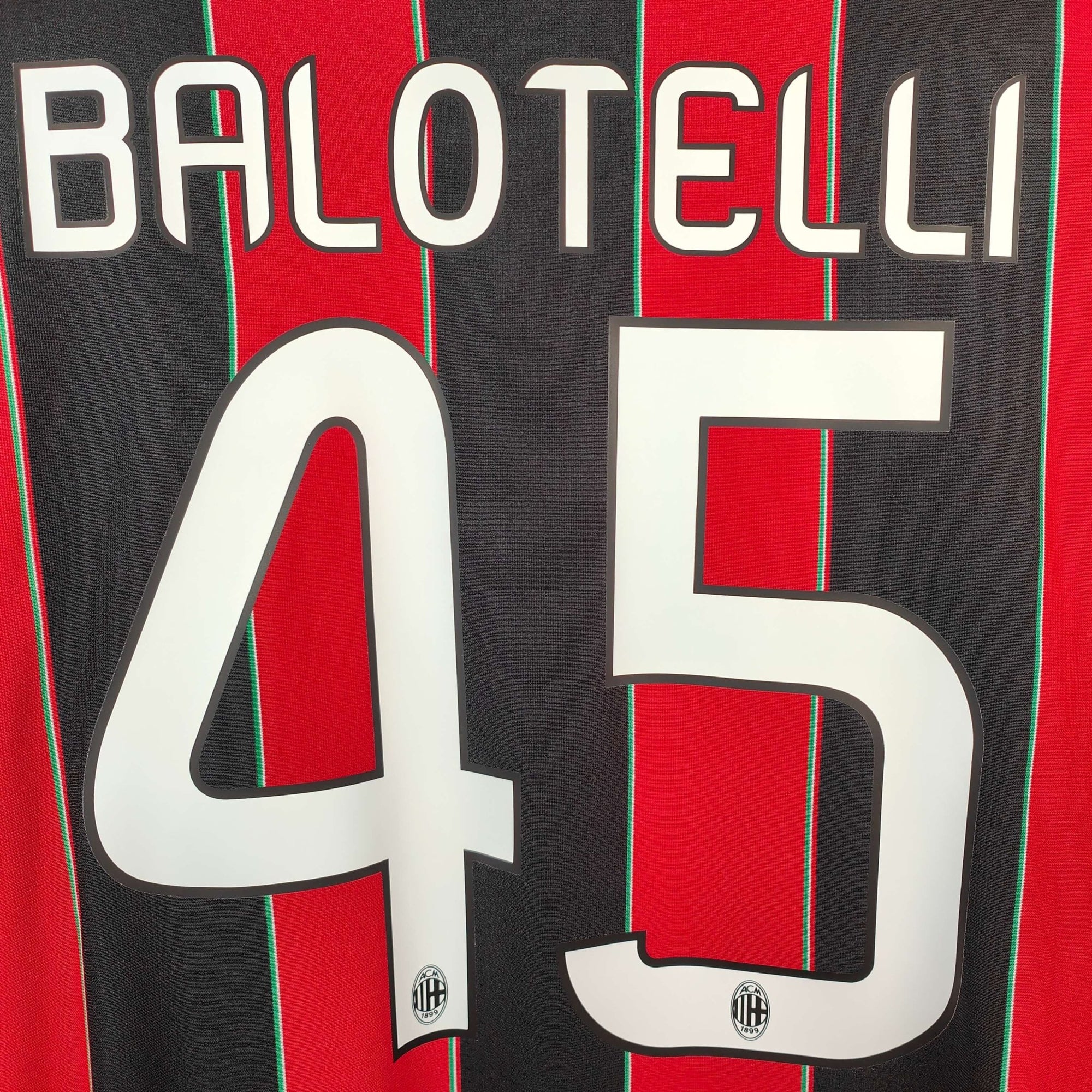 2012 - 13 AC Milan Home Shirt Balotelli 45 - 8/10 - (XL) - Eternal Pitch