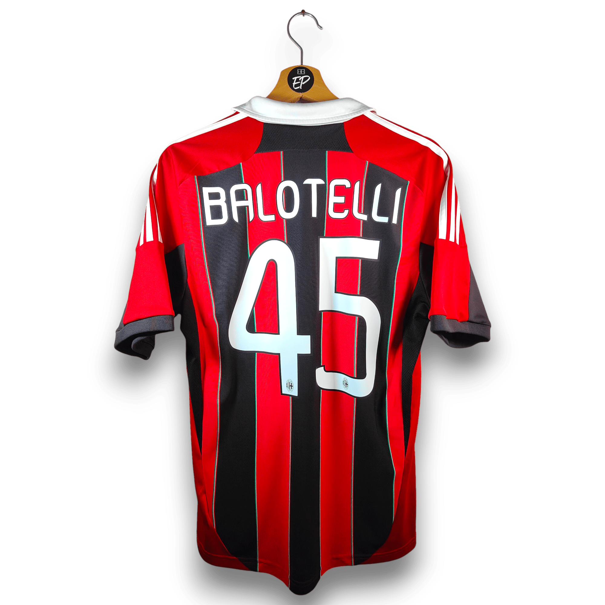 2012 - 13 AC Milan Home Shirt Balotelli 45 (M) - Eternal Pitch