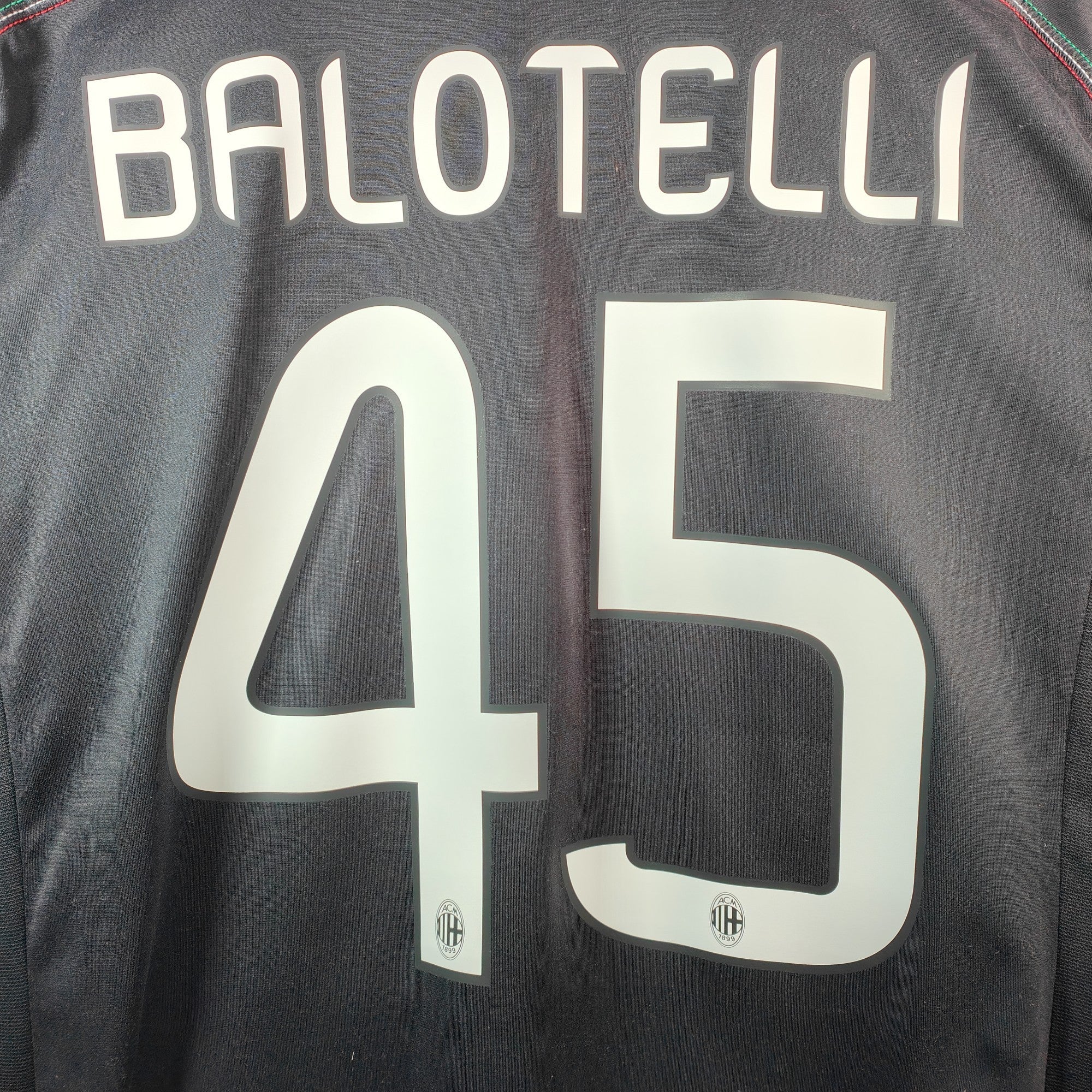 2012 - 13 AC Milan Third Shirt Balotelli 45 - 9.5/10 - (L) - Eternal Pitch