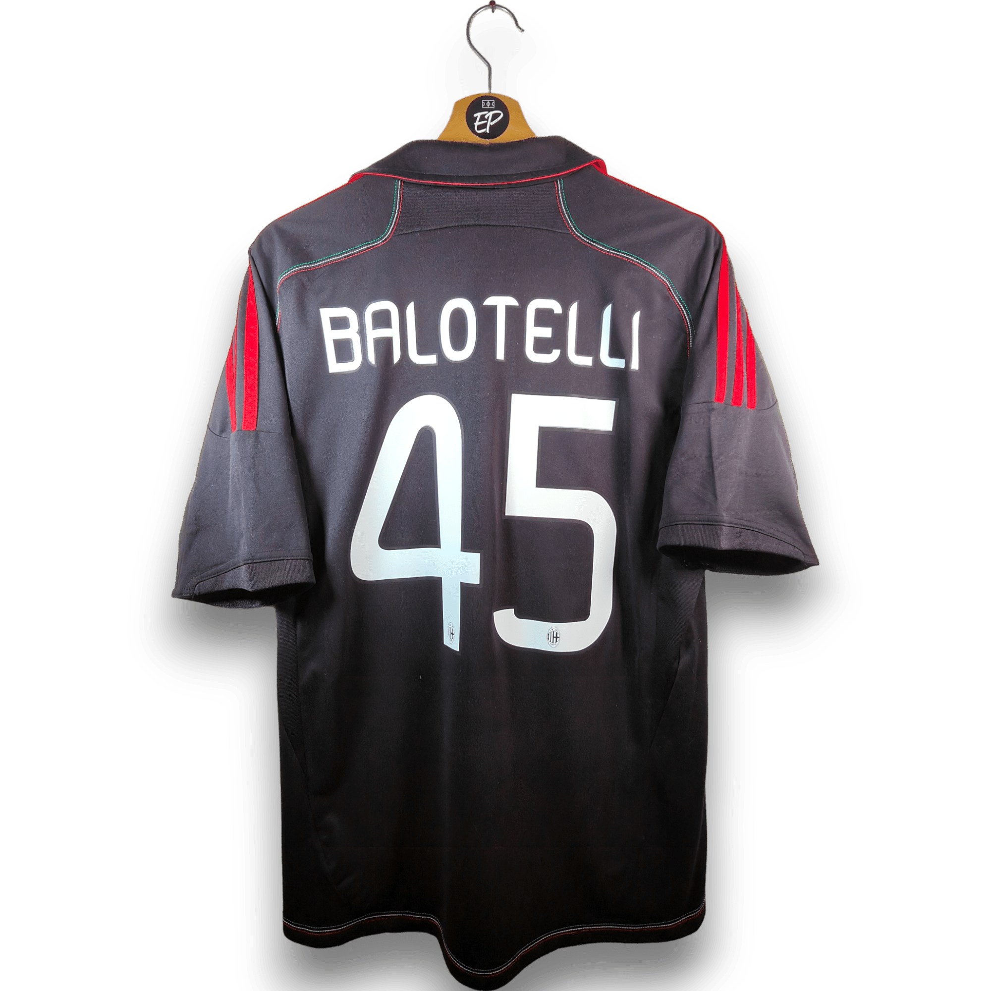 2012 - 13 AC Milan Third Shirt Balotelli 45 - 9.5/10 - (L) - Eternal Pitch