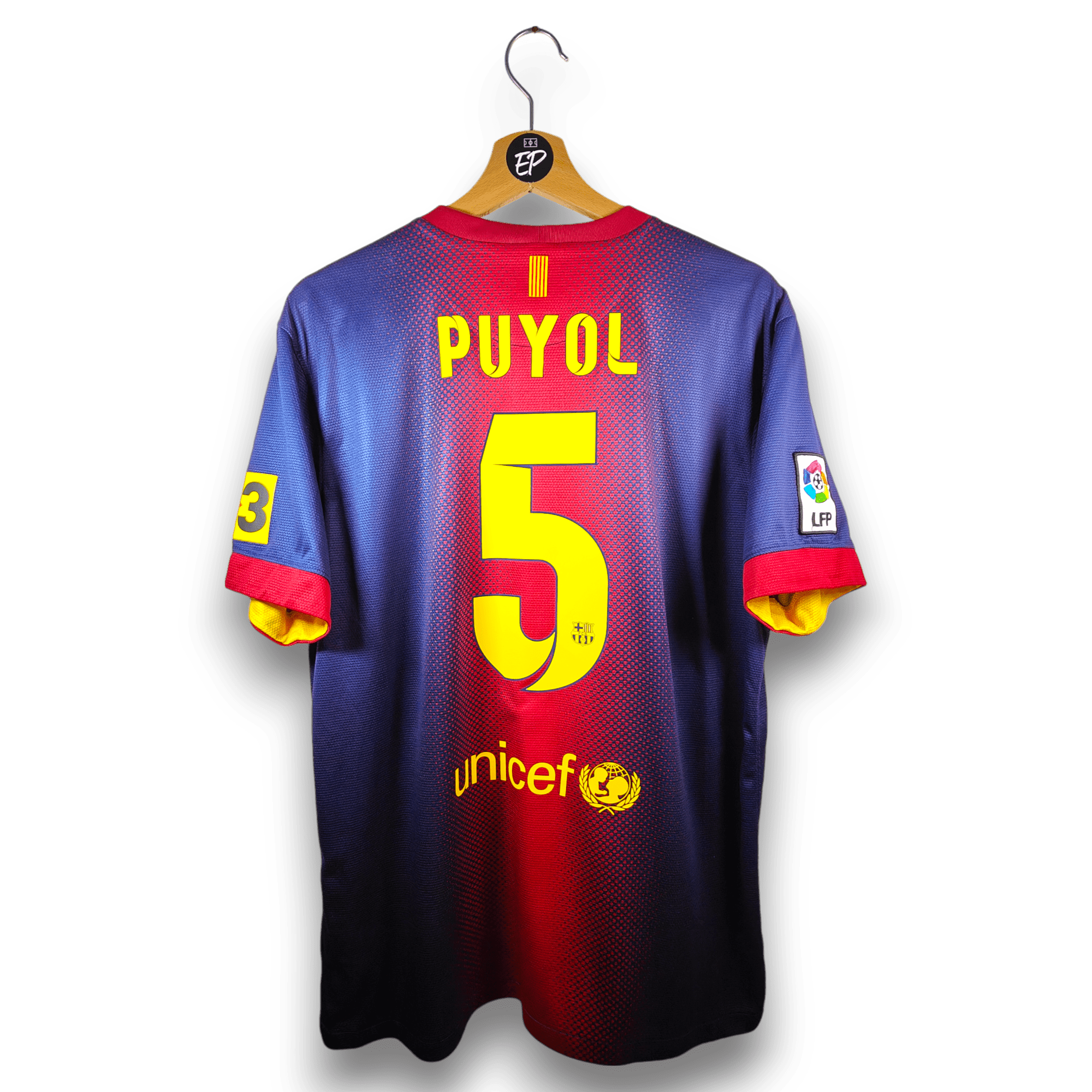 2012 - 13 FC Barcelona Home Shirt Puyol 5 - 8.5/10 - (L) - Eternal Pitch