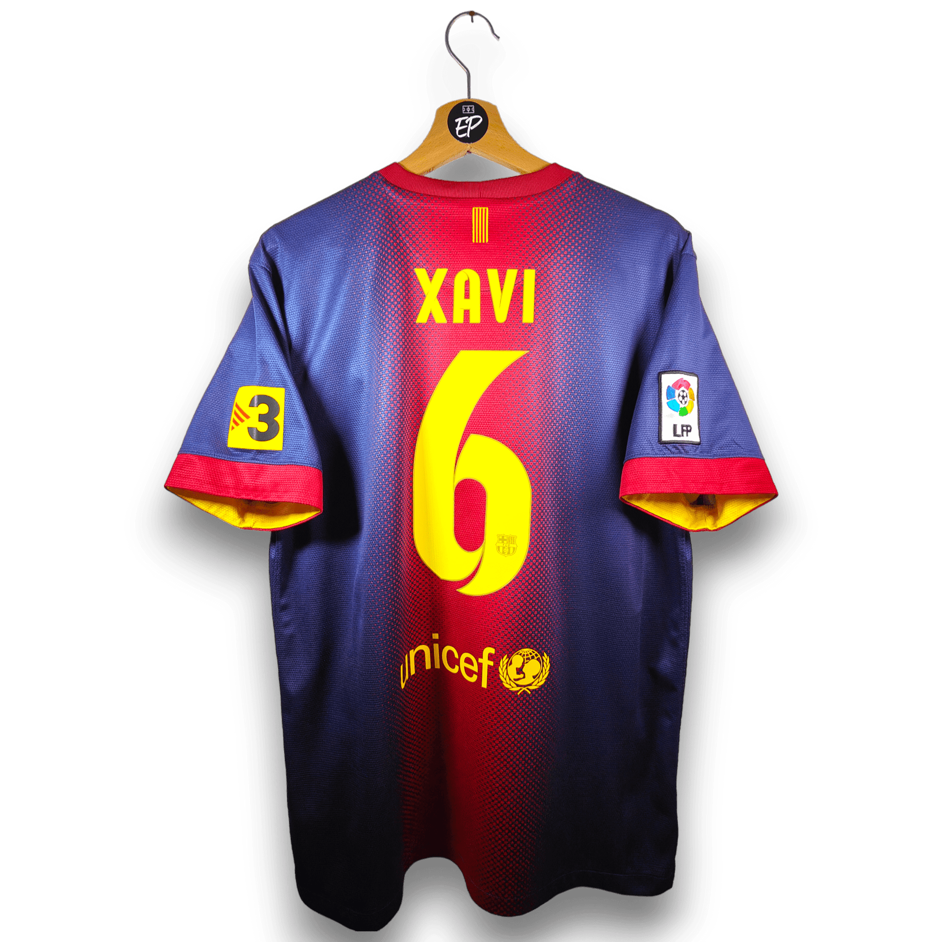 2012-13 FC Barcelona Home Shirt Xavi #6 - 9/10 - (L