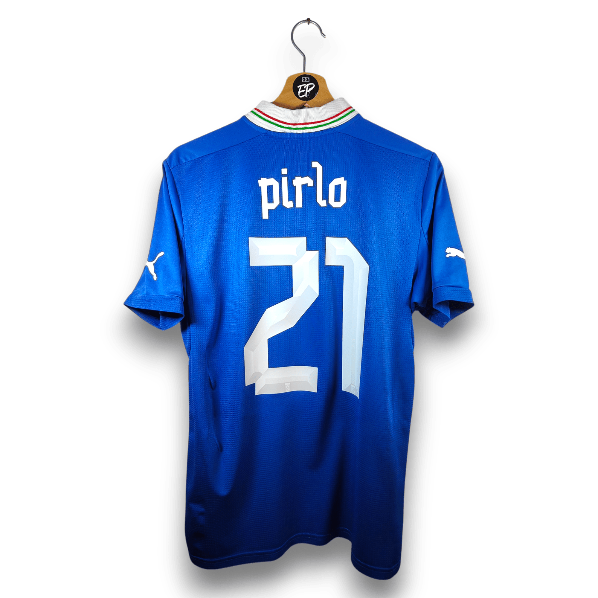 2012 - 13 Italy Home Shirt Pirlo 21 - 8.5/10 - (M) - Eternal Pitch