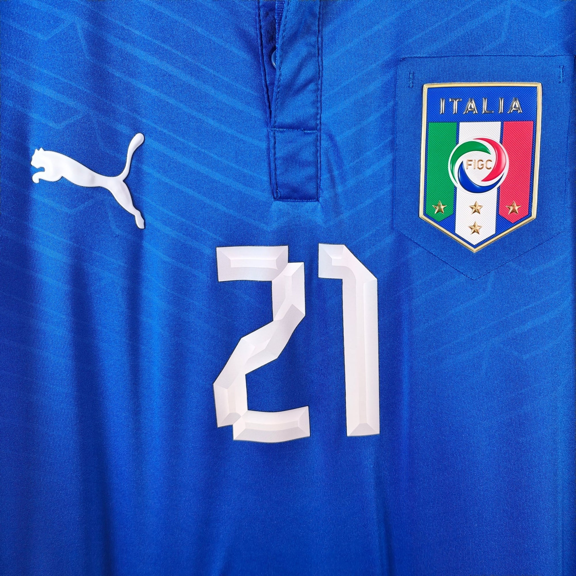 2012 - 13 Italy Home Shirt Pirlo 21 - 8.5/10 - (M) - Eternal Pitch