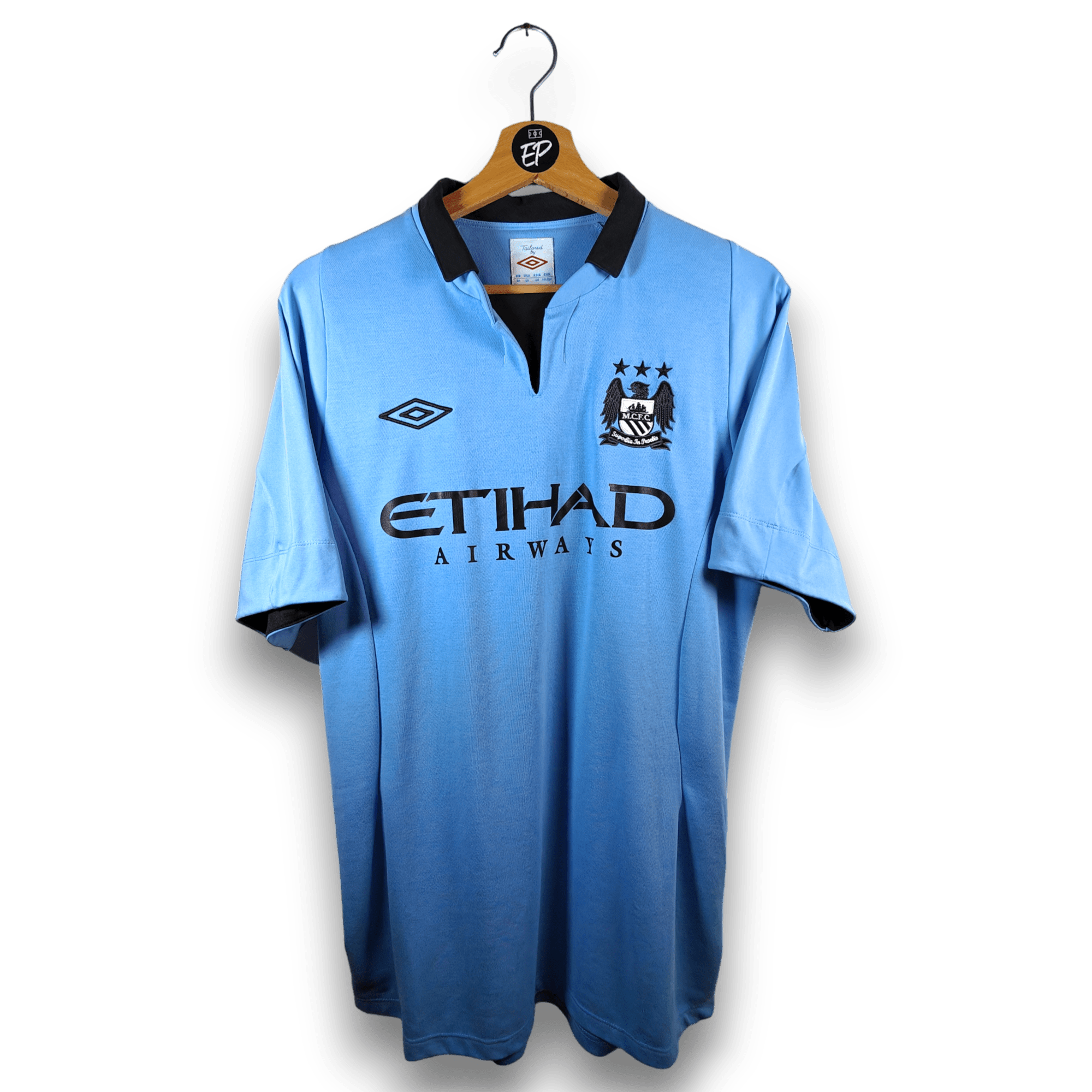 2012 - 13 Manchester City Home Shirt Kompany 4 - 9.5/10 - (M40) - Eternal Pitch