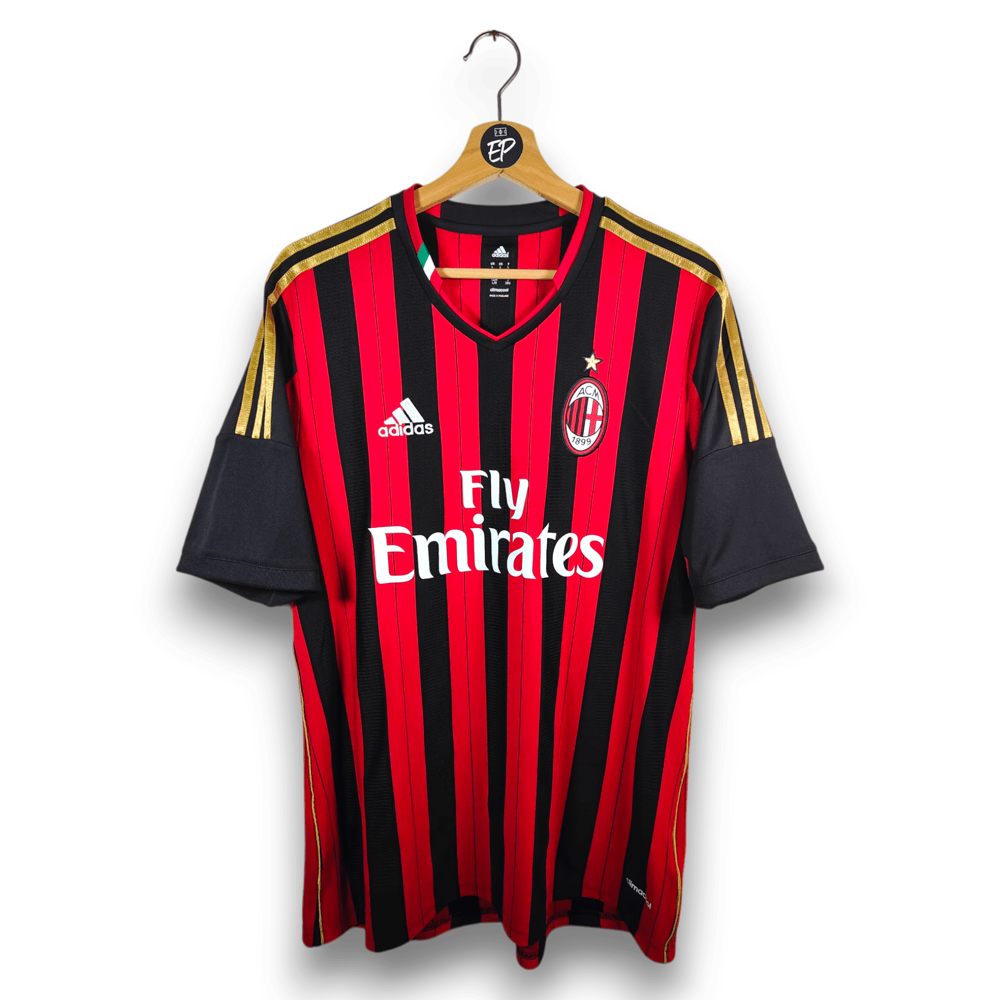 2013 - 14 AC Milan Home Shirt Balotelli 45 - 9.5/10 - (L) - Eternal Pitch