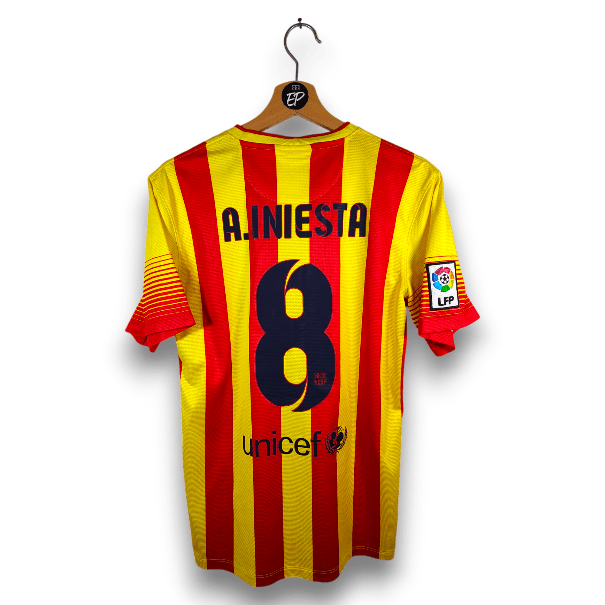 2013 - 14 FC Barcelona Away Shirt Iniesta 8 - 8.5/10 - (S) - Eternal Pitch